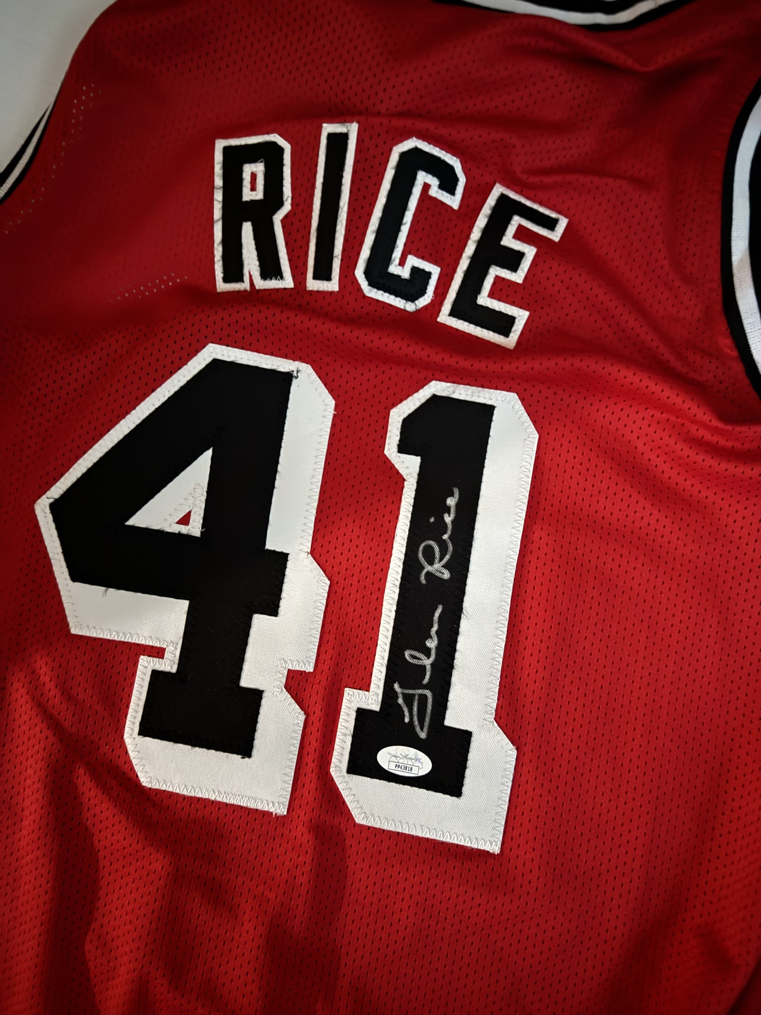 GLENN RICE JERSEY AUTO