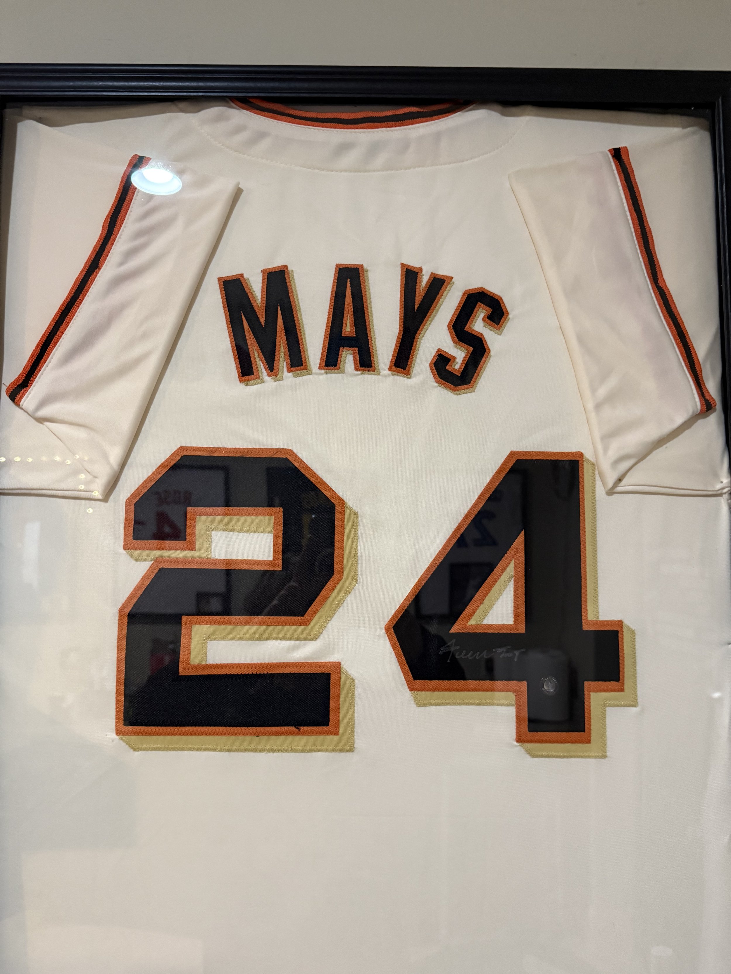 WILLIE MAYS JERSEY AUTO