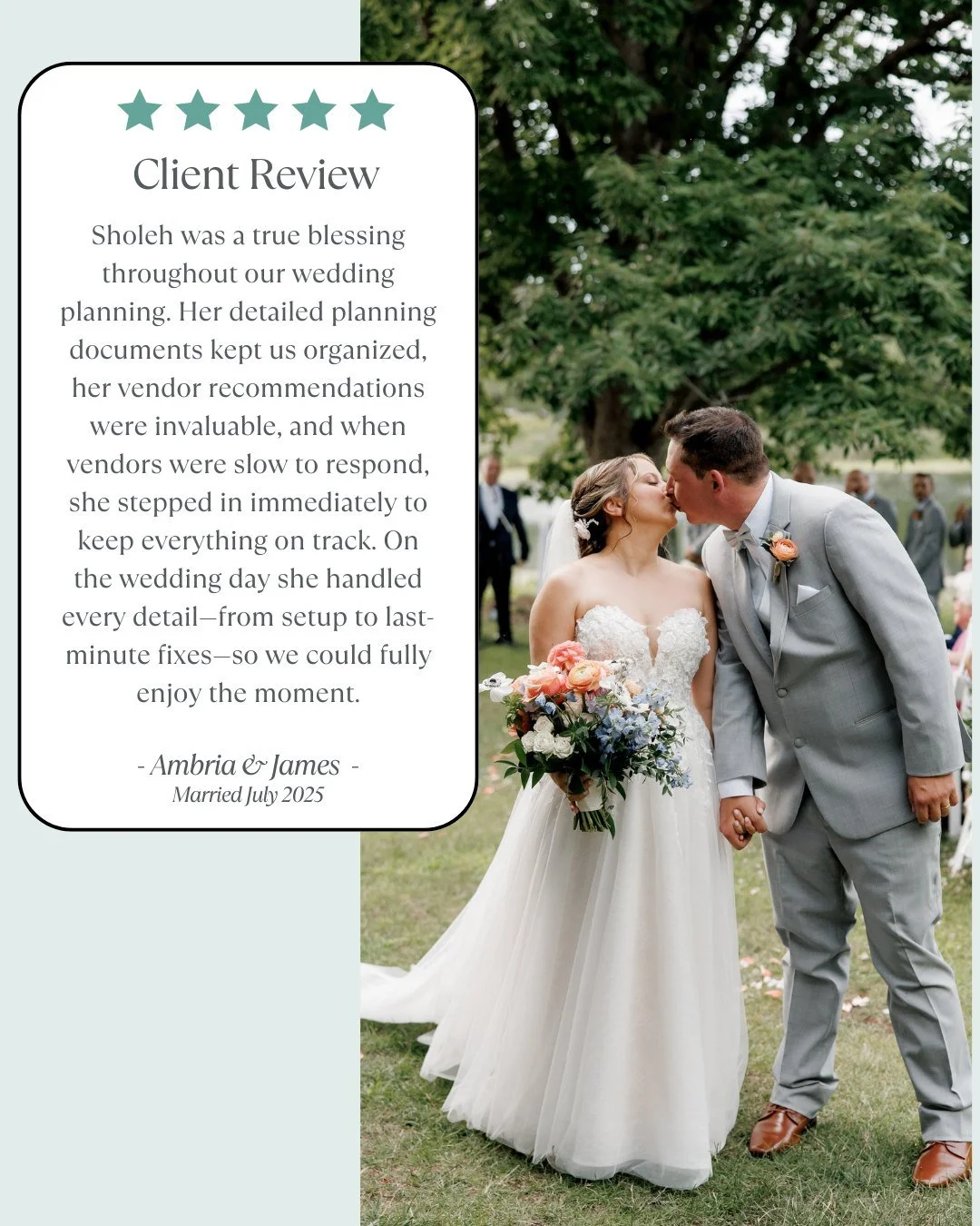 The best compliment we can receive: helping couples stay organized, stress-free, and fully present on their wedding day. 💙

🎉 Planner: Sholeh Events @sholehevents
🏛️ Ceremony &amp; Reception Venue, Caterer: Morton Arboretum @mortonarb
💐 Florist &