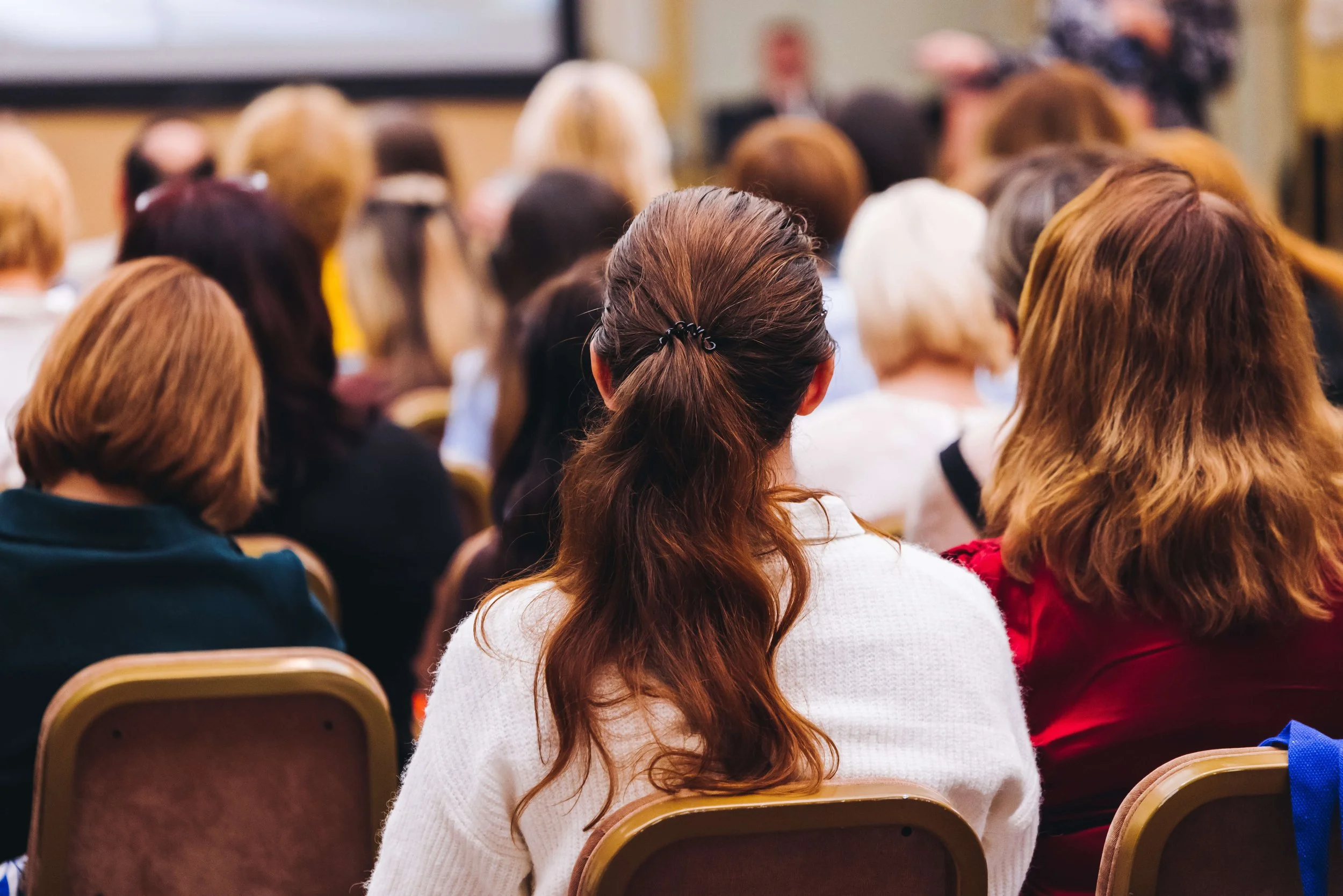 group of attendees at a lecture