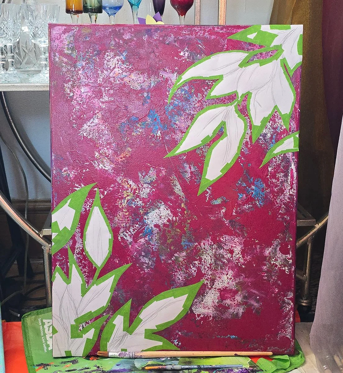 Nature's Window painting progress