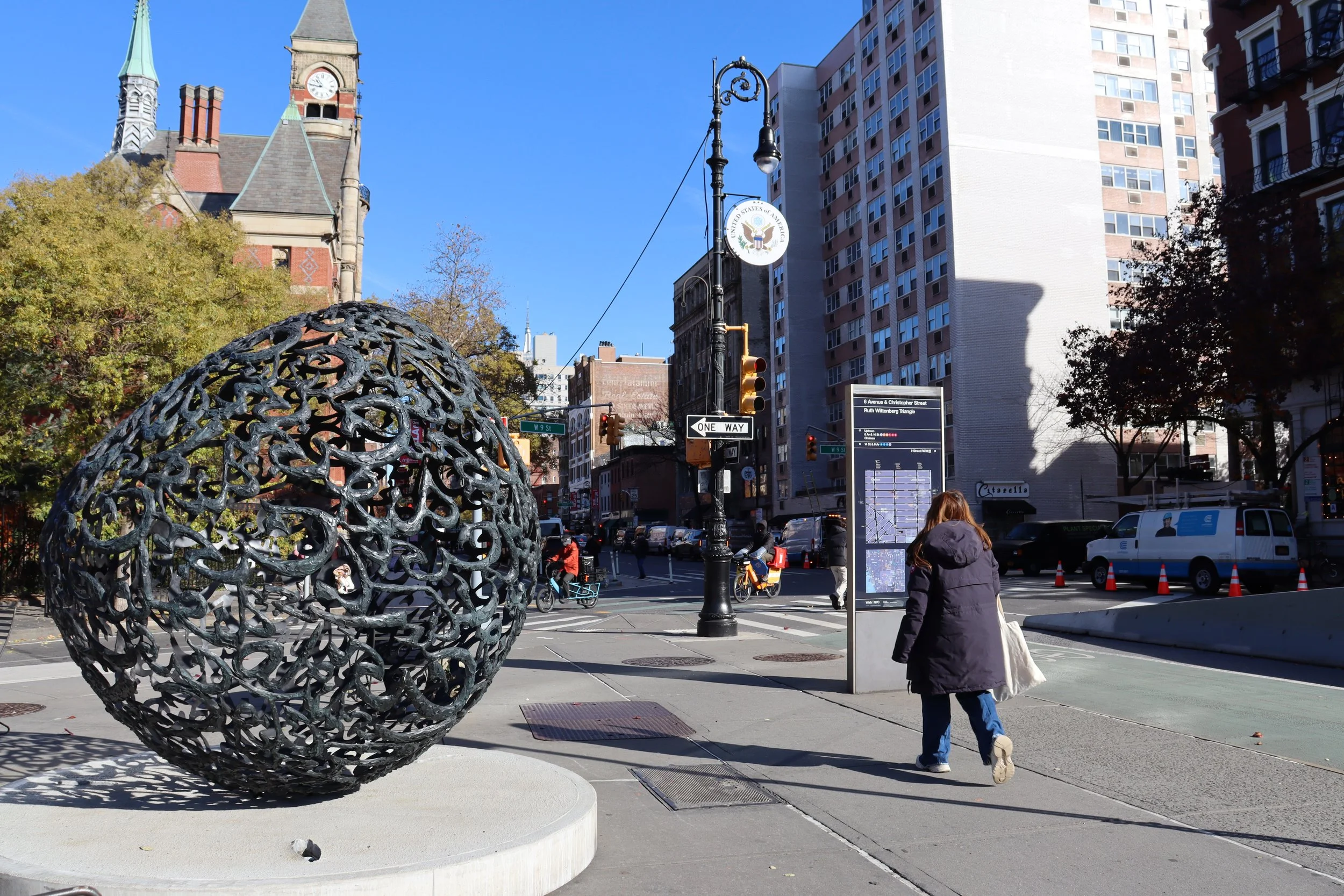 Big Rumi by Ghada Amer Displayed on Ruth Wittenberg Triangle