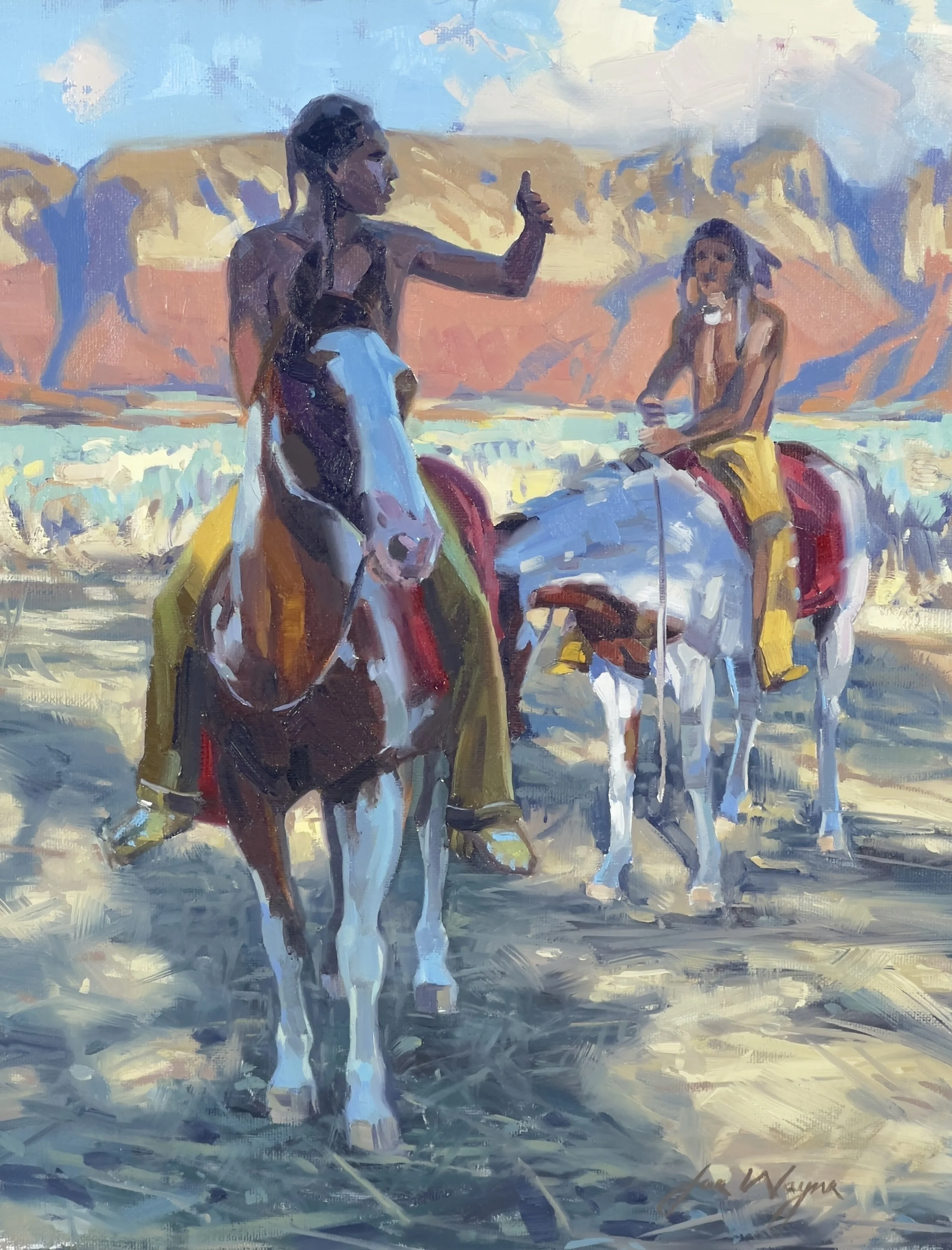 "Figures Against the Mesa"
oil 
11 x 14
$1400