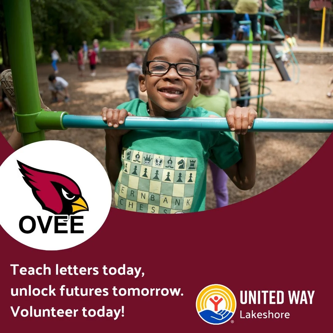 At Orchard View Early Elementary, students are discovering the joy of learning.
Be the one who sparks their excitement for reading! Just 2 hours a week makes a
lifelong difference.
➡ Join us here: https://www.unitedwaylakeshore.org/ECLP