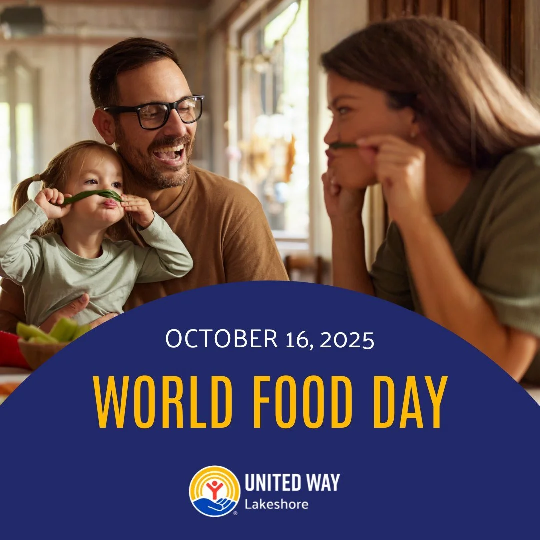 Today, on World Food Day, we join communities around the globe in recognizing that access to nutritious food is essential for every family’s health and well-being.
At United Way of the Lakeshore, we are proud to host Mobile Food Pantries throu