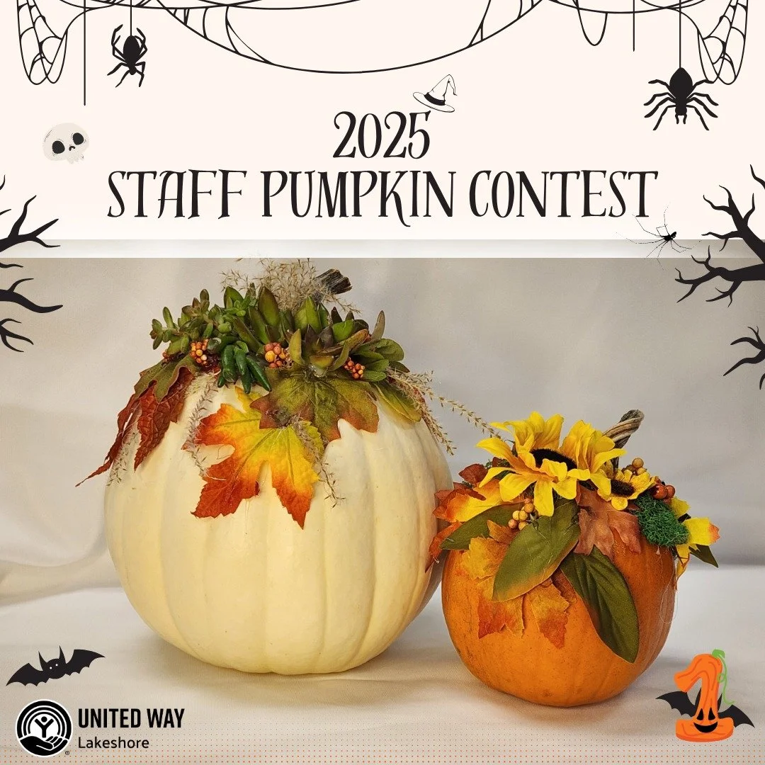 🎃👻 It’s our 2nd Annual United Way Staff Pumpkin Painting Contest!
Our team got gourd-geous and spooky with their creations this year — now it’s your turn to pick a winner!
🕸️ Drop a like or comment on your favorite pumpkin below