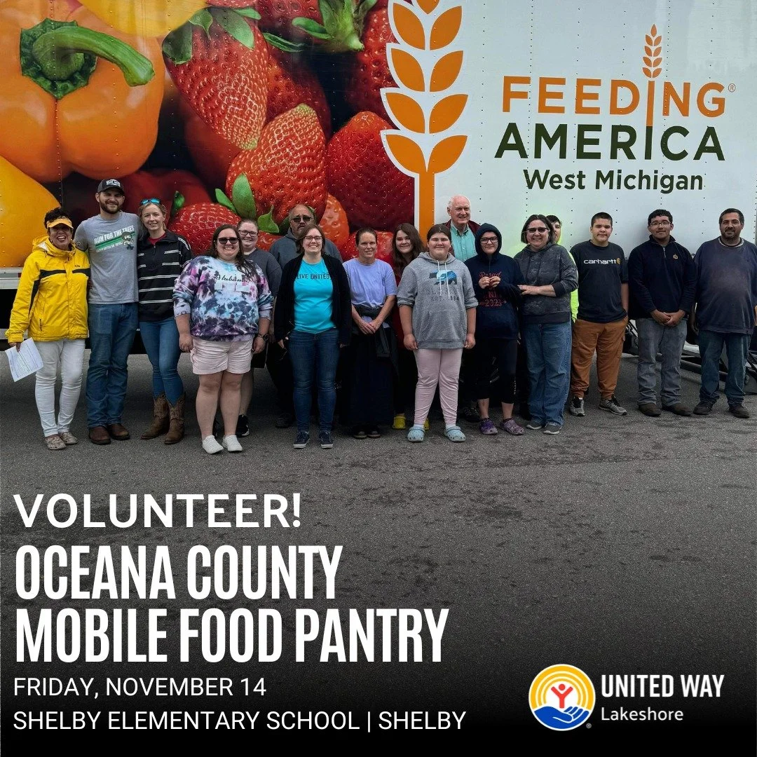 Join the Fight Against Hunger! On Friday, November 14, we're looking for volunteers at Shelby Elementary School to help distribute fresh food to Oceana County families. Sponsored by Community Foundation for Oceana County & in partnership with Fee