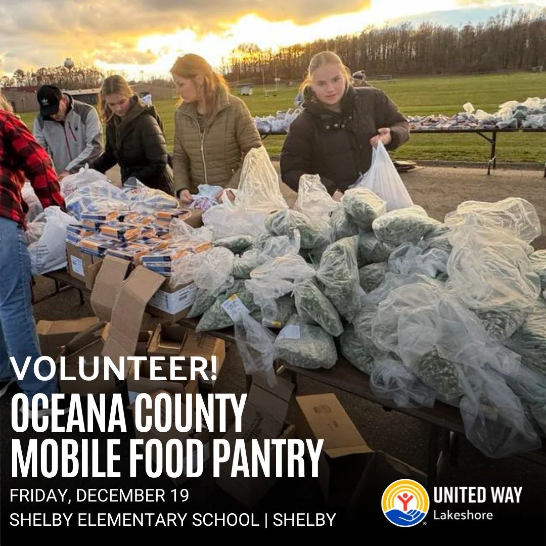 Join the Fight Against Hunger! On Friday, December 19, we're looking for volunteers at Shelby Elementary School to help distribute fresh food to Oceana County families. Sponsored by Community Foundation for Oceana County &amp; in partnership with Fee