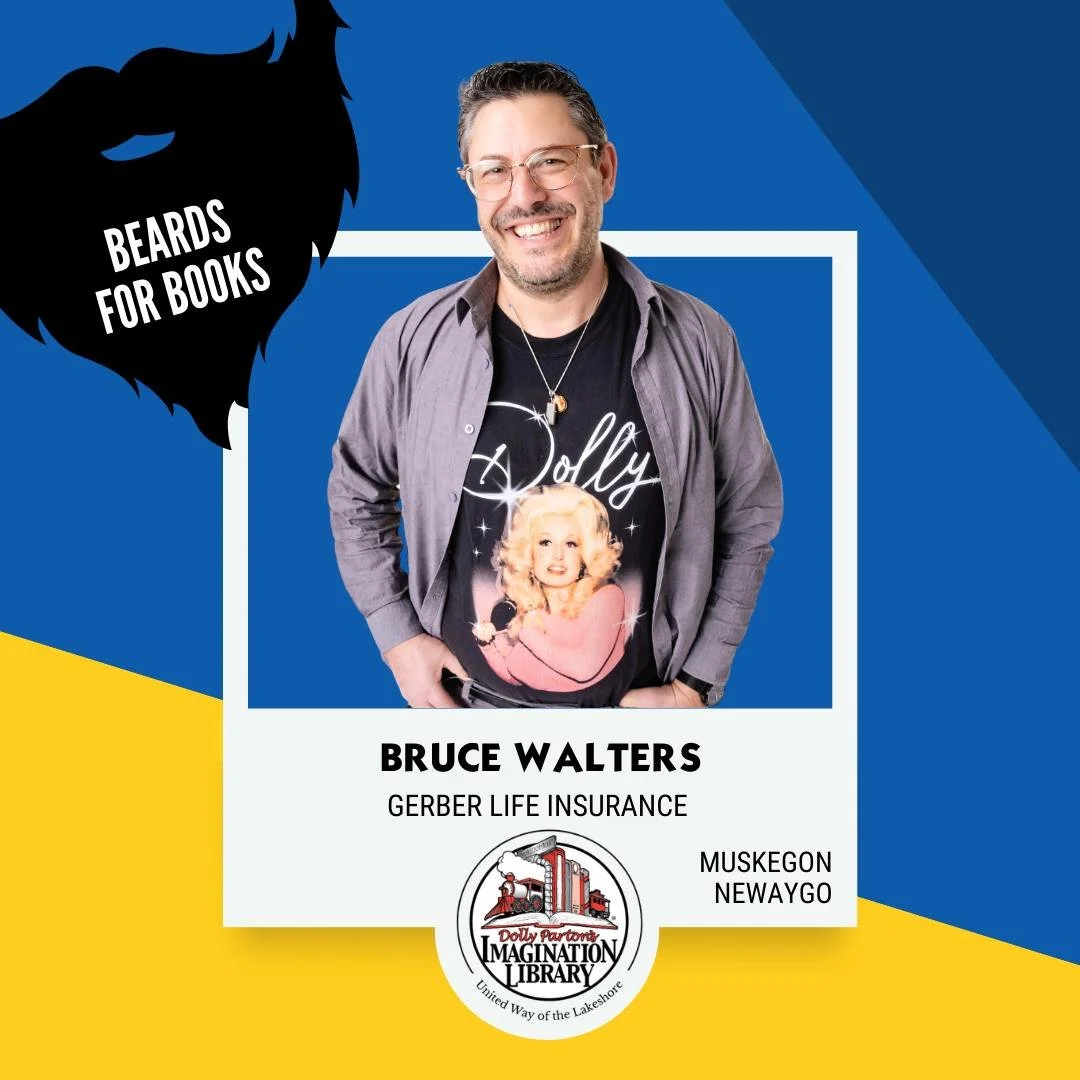 Bruce Walters helped start the tradition. Bruce has been a Beards for Books Champion since the very beginning, and every year he brings creativity, humor, and a whole lot of Dolly Parton fandom to the campaign. From baking with Dolly merch to full-on