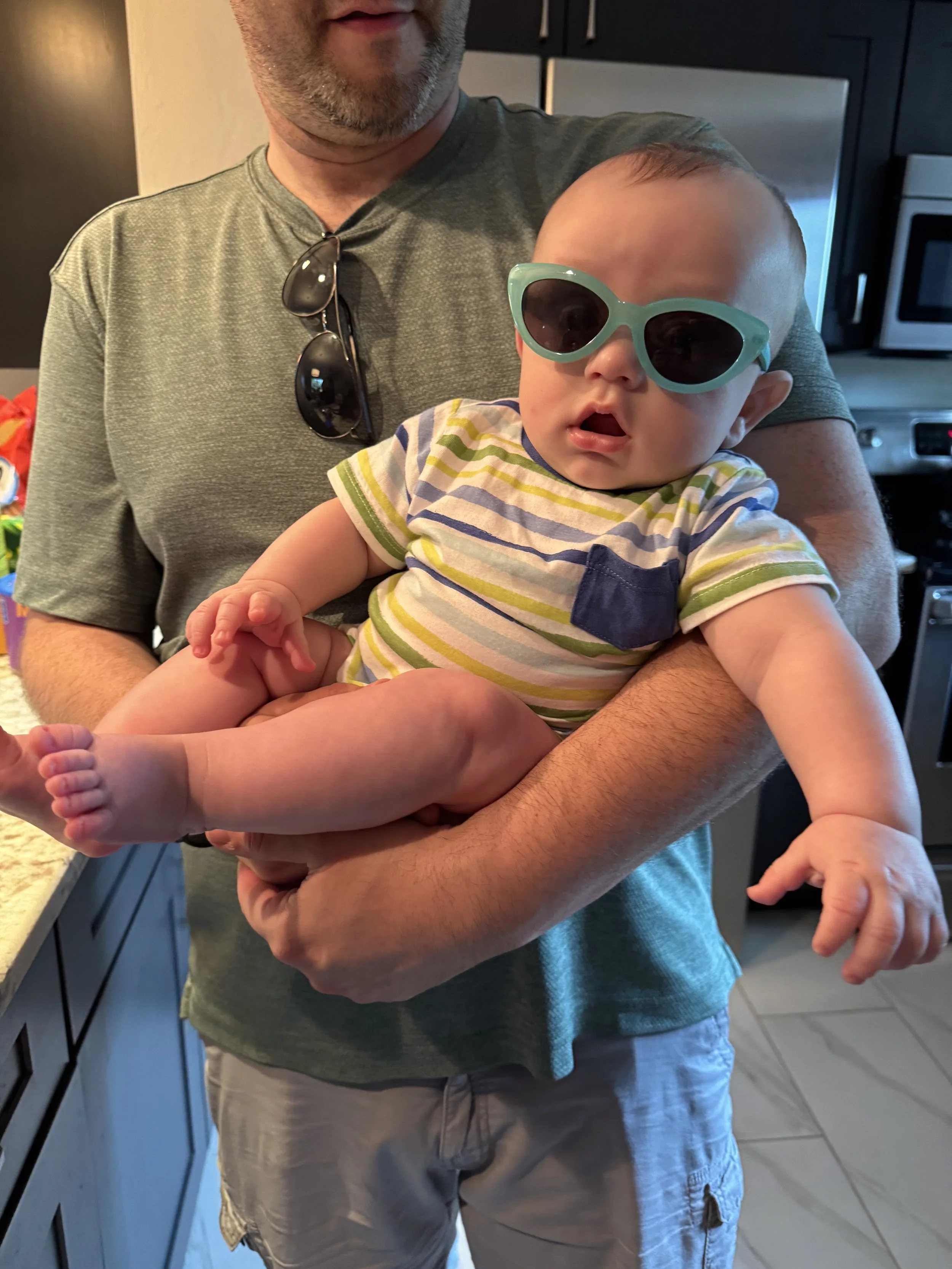 Handsome, Jr. and Handsome, III on the island 🏝️