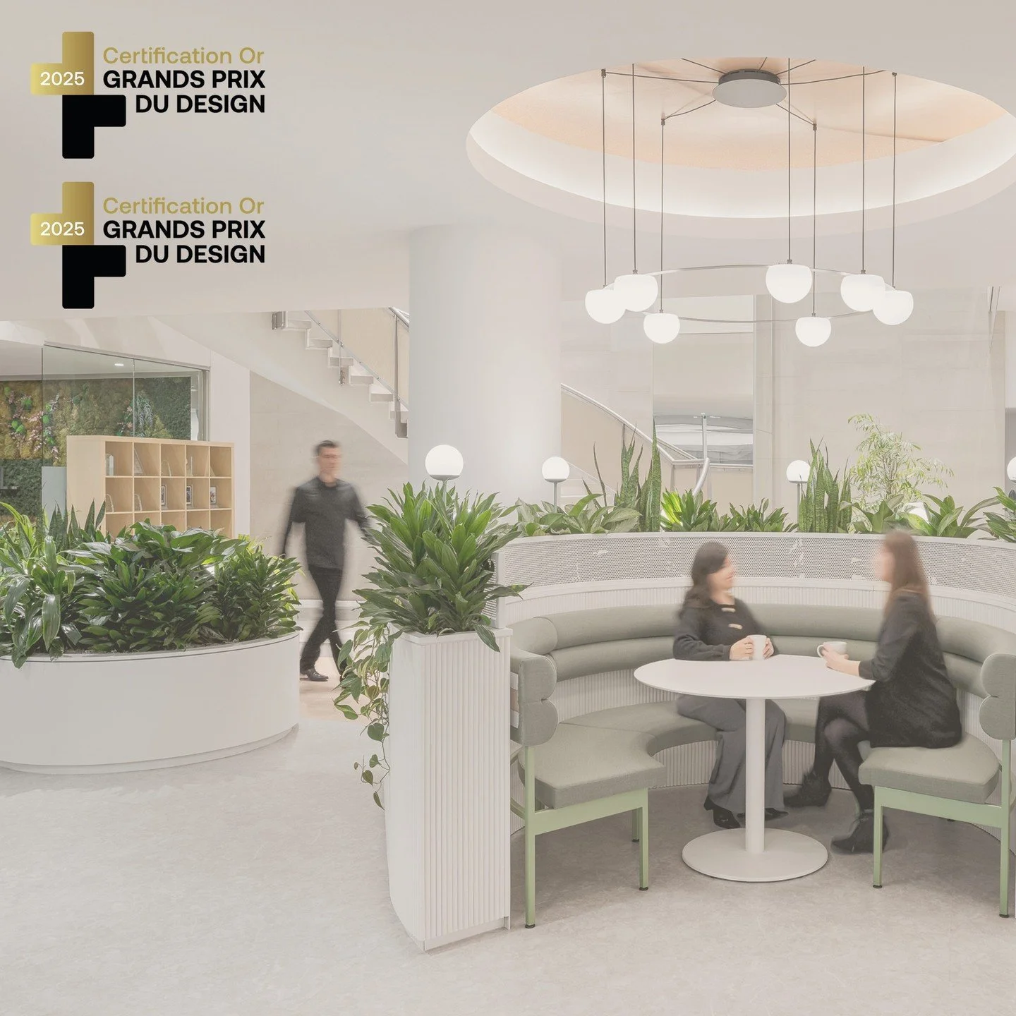 ✨ Fiert&eacute; immense ! Notre projet L'Or&eacute;al Canada - Si&egrave;ge Social d&eacute;croche 2 certifications Or aux Grands Prix du Design, dans les cat&eacute;gories Caf&eacute; &amp; Comptoir alimentaire et Acoustique.

Ces distinctions souli