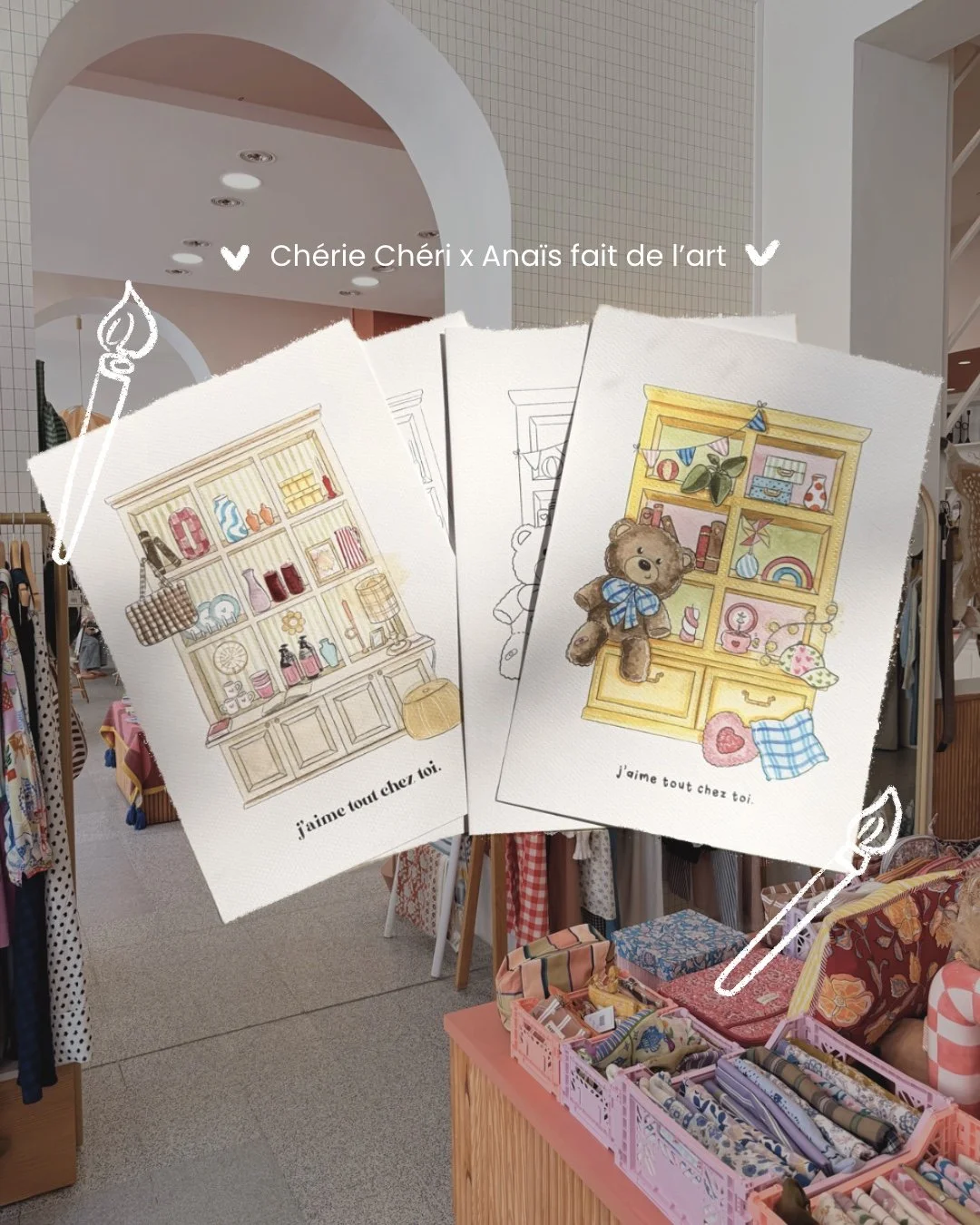 🎨 Atelier aquarelle parents & enfants chez Chérie Chéri 🎨