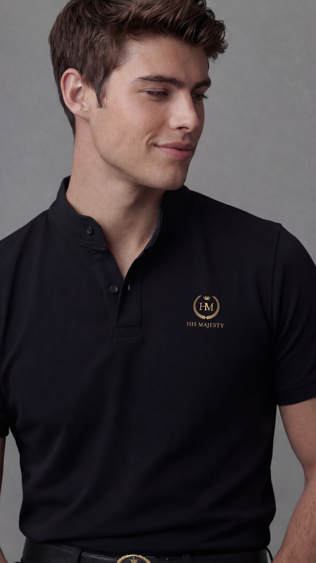 His Majesty Vanta Black polo.png