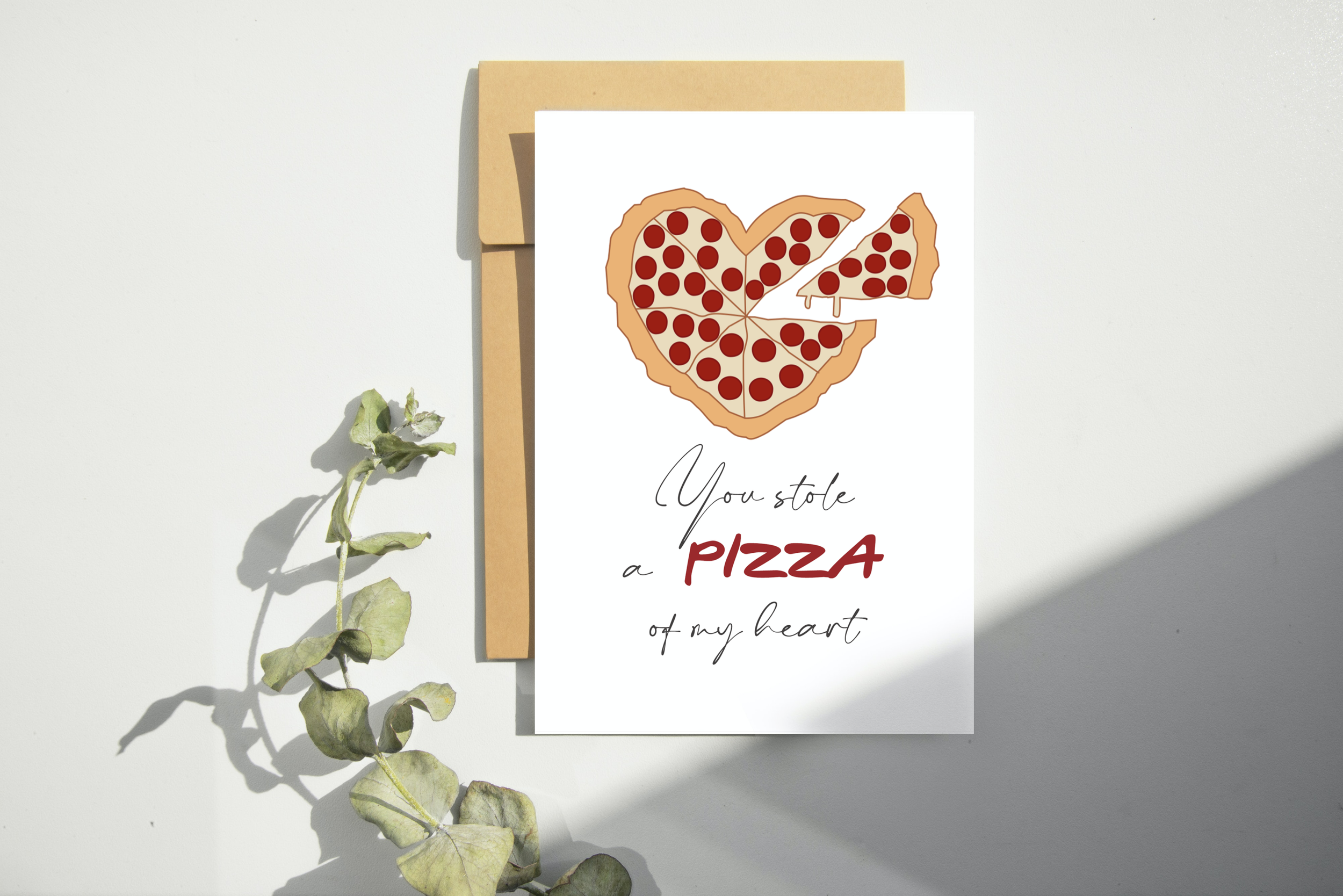 A4 card in the minimalistic scene_Pizza.png