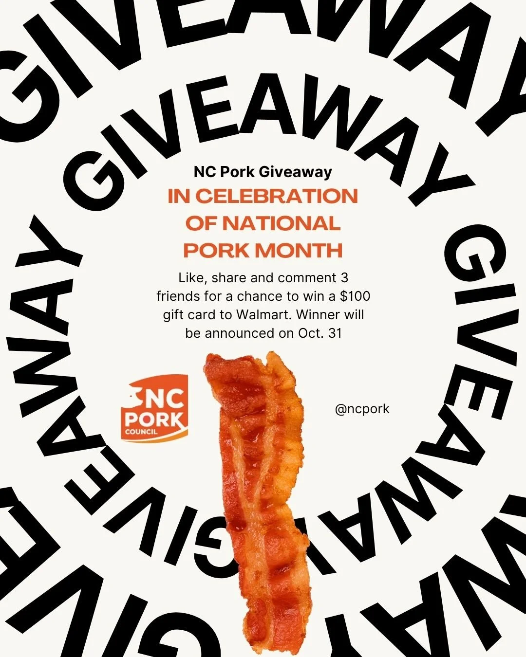 It's been an amazing pork month full of recipes, retail spotlights, restaurant reels, scholarship videos, our annual golf tournament, the NC State Fair and so much more. 
The amazingness just keeps coming!!!! Like this post, share the post to your f