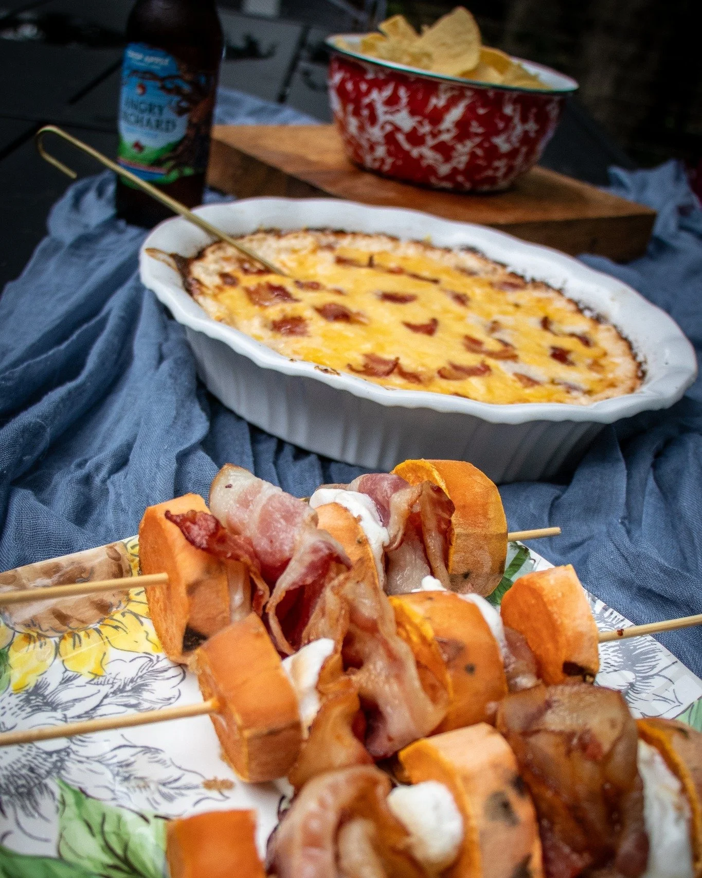 Are you watching football this weekend?

We've been posting a lot of recipe reels that would make great football food! The gouda bacon dip and loaded sweetpotato skewers included.

Here's the recipe for the loaded sweetpotato skewers: 

Yield: 6 

In