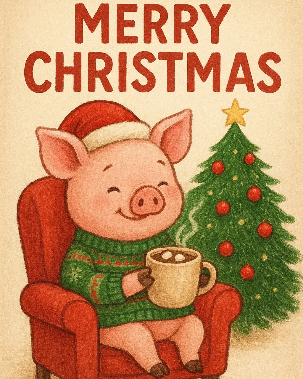 Merry Christmas Eve everyone! At this point we hope everyone is winding down, spending time with loved ones, maybe having a cup of hot cocoa like this piggy. We hope Santa is good to everyone in the morning. 🎅❤✨

#santa #christmaeve #Christmas25 #nc