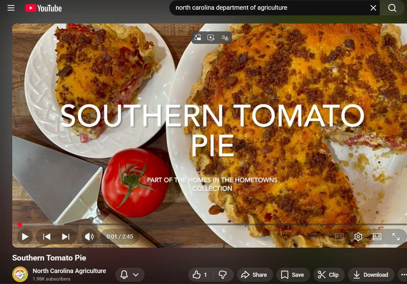 Happy Pi Day! Did you know the North Carolina Department of Agriculture (@gottobenc) has an entire playlist of awesome recipes made from local ingredients submitted by farmers, industry workers, commodity associations and staff? 👨&zwj;🌾👩&zwj;🌾

T