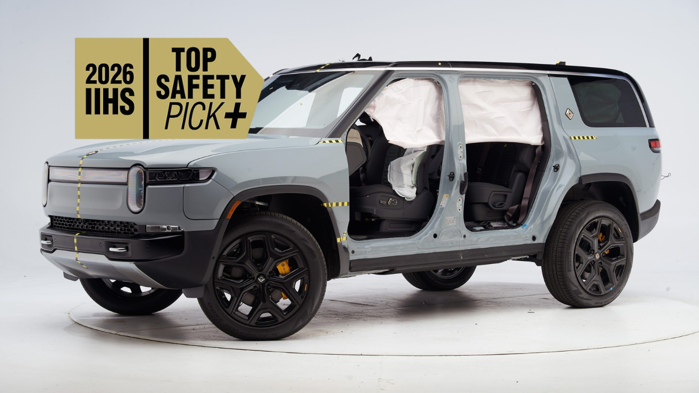 Rivian R1T and R1S Earn Top Safety Honors in Latest IIHS Awards