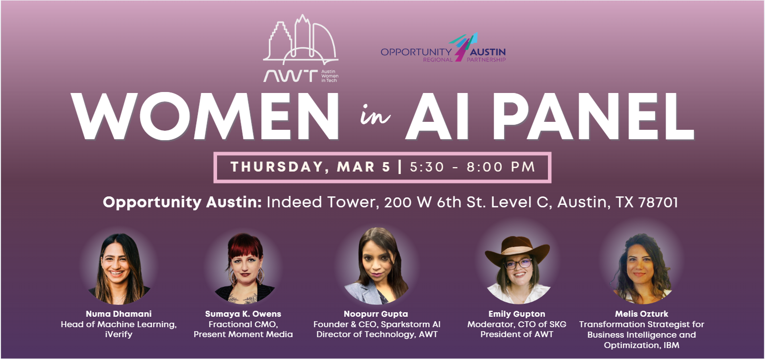 AWT’s March Event: Women in AI Panel