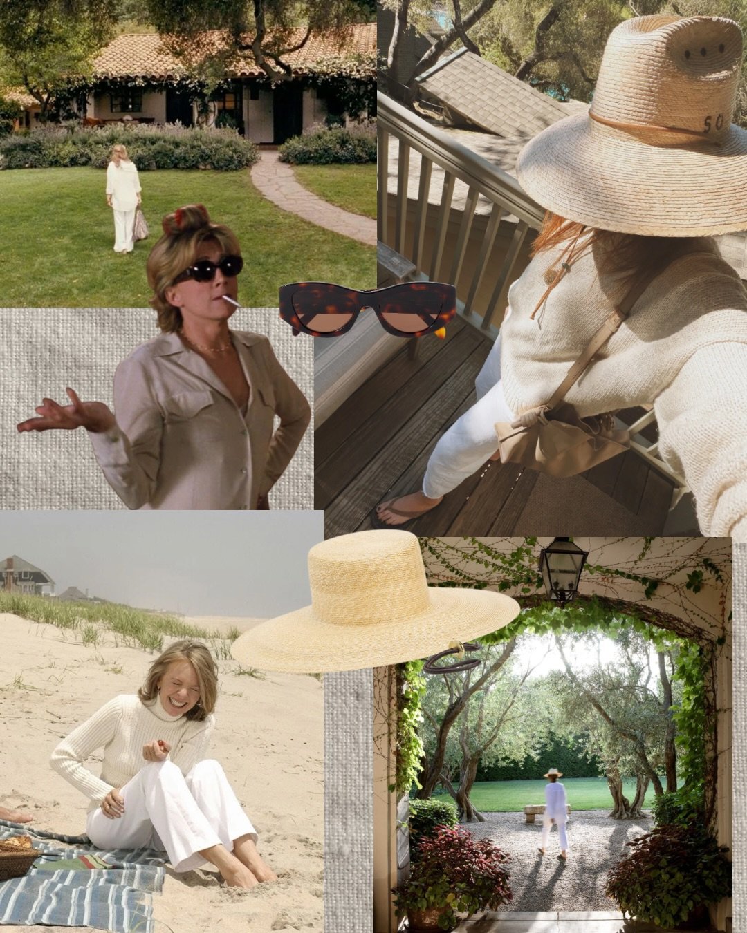 🌾The Nancy Meyers starter pack:

✔️cream sweater
✔️linen shirt
✔️white trousers
✔️raffia bag

Everything else is optional. Your spring wardrobe formula is in today&rsquo;s substack &amp; linked in bio 
🤍🤎🩶🤍🤎🩶🤍🤎🩶

#neutralwardrobe
#springcap