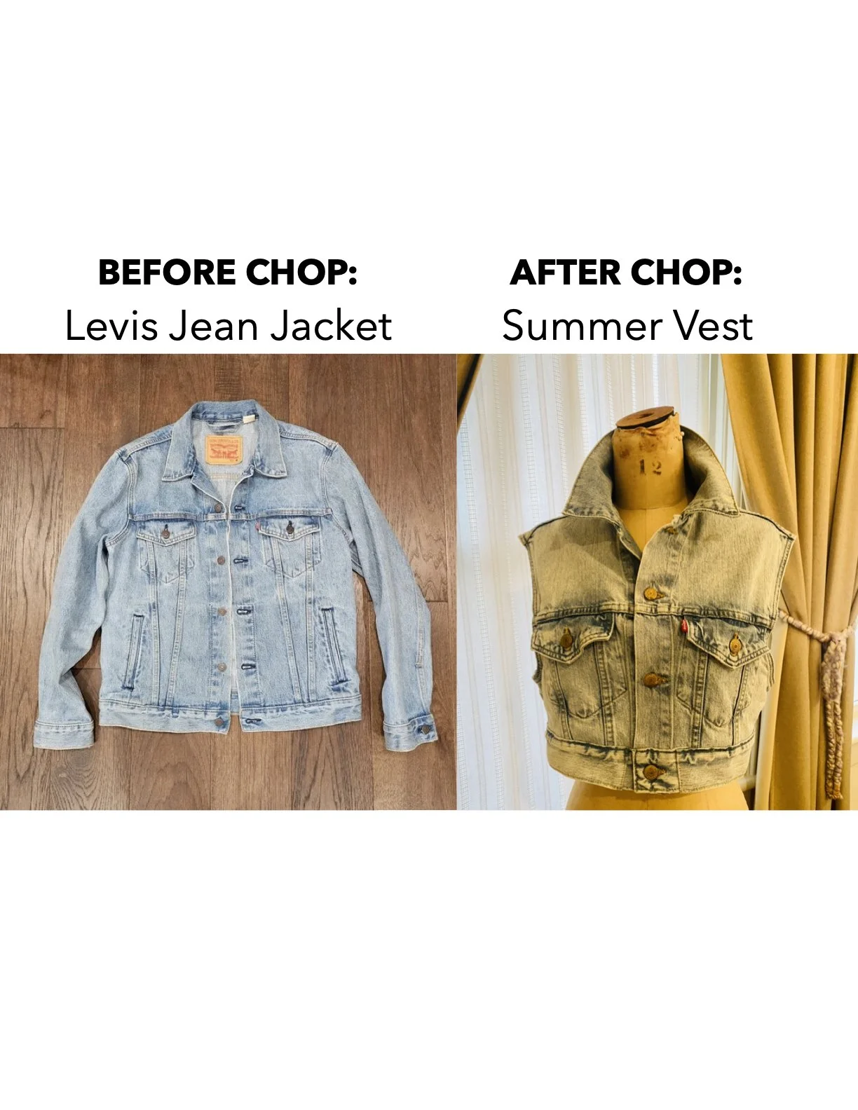 Chop/Upcycle - Jean Jacket to Vest