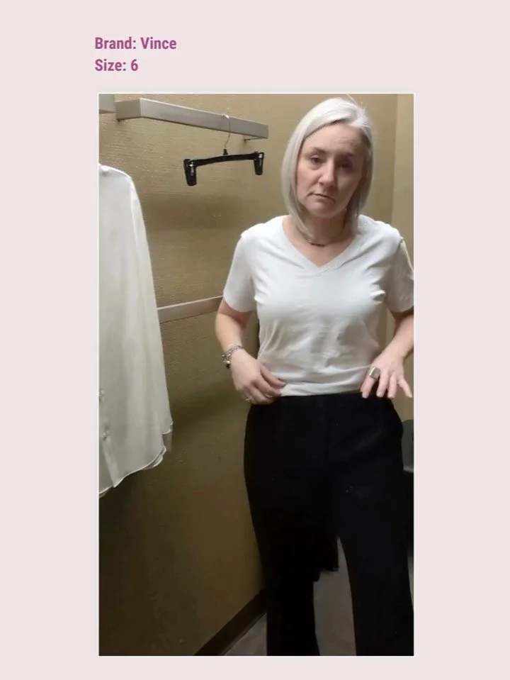 Finding the right black pant isn&rsquo;t about luck, it&rsquo;s about knowing what to look for! 🖤

Swipe through for my unfiltered dressing room thoughts&hellip; what works, what doesn&rsquo;t, and why.

A good pair will smooth you out, lengthen you