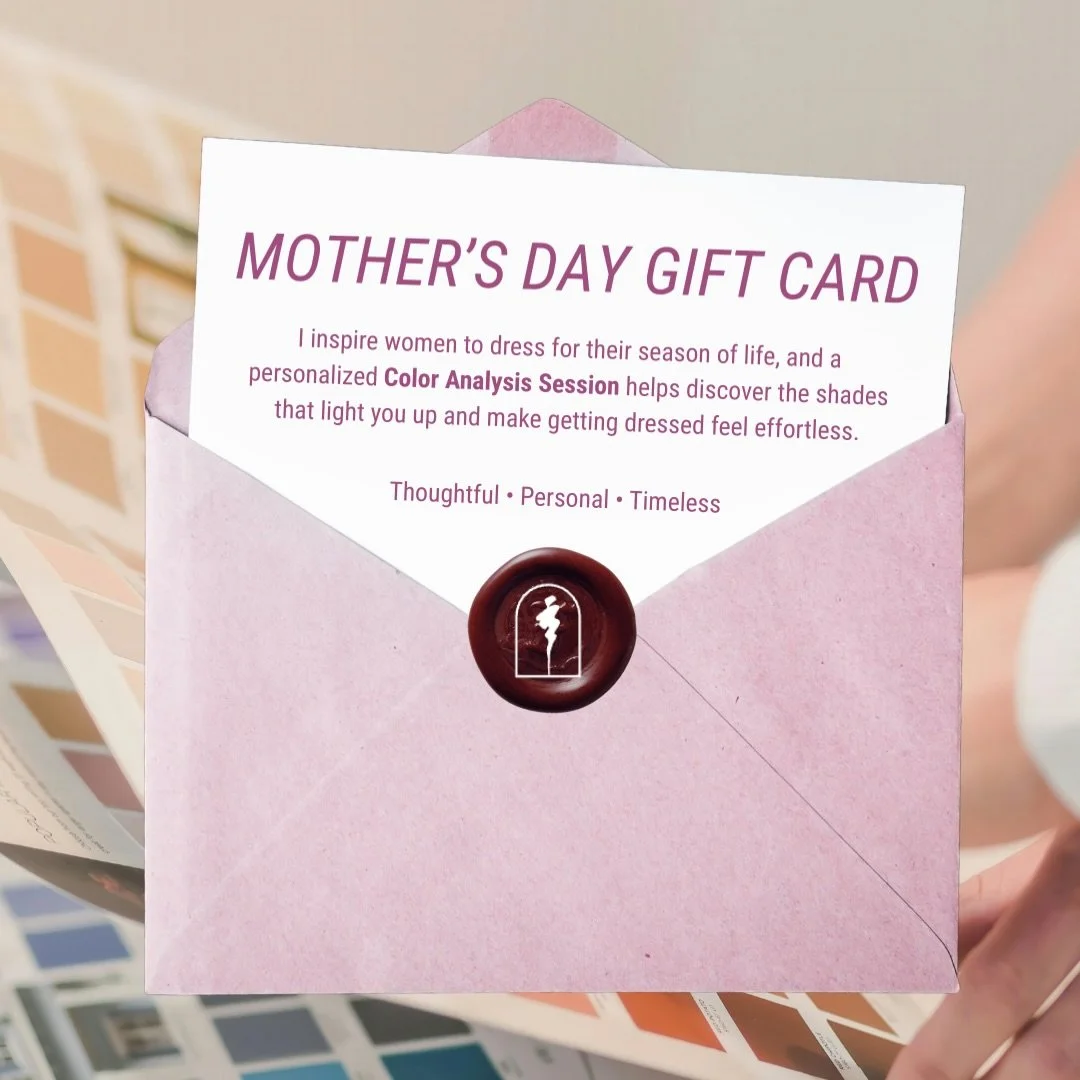Mother&rsquo;s Day is coming, and if you want to give something that feels special, this is it!

A Color Analysis Session is such a meaningful gift because it&rsquo;s all about HER. Her features, her confidence, her style, and making everyday dressin