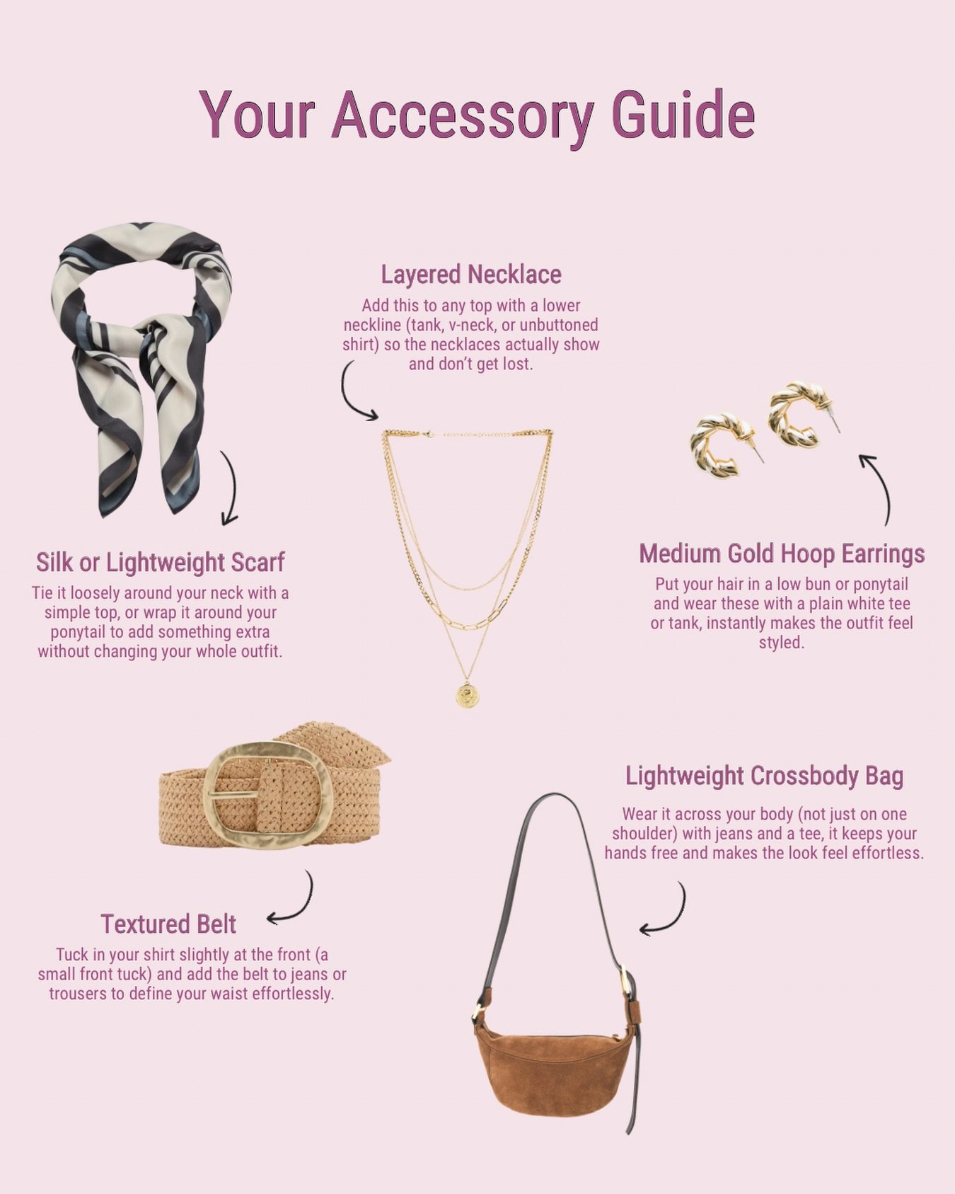 You have the jeans, the tee, the dress, the basics&hellip; but the outfit still feels flat.

That&rsquo;s because accessories are what bring personality, polish, and intention to a look.

A scarf. A hoop earring. A layered necklace. A textured belt. 