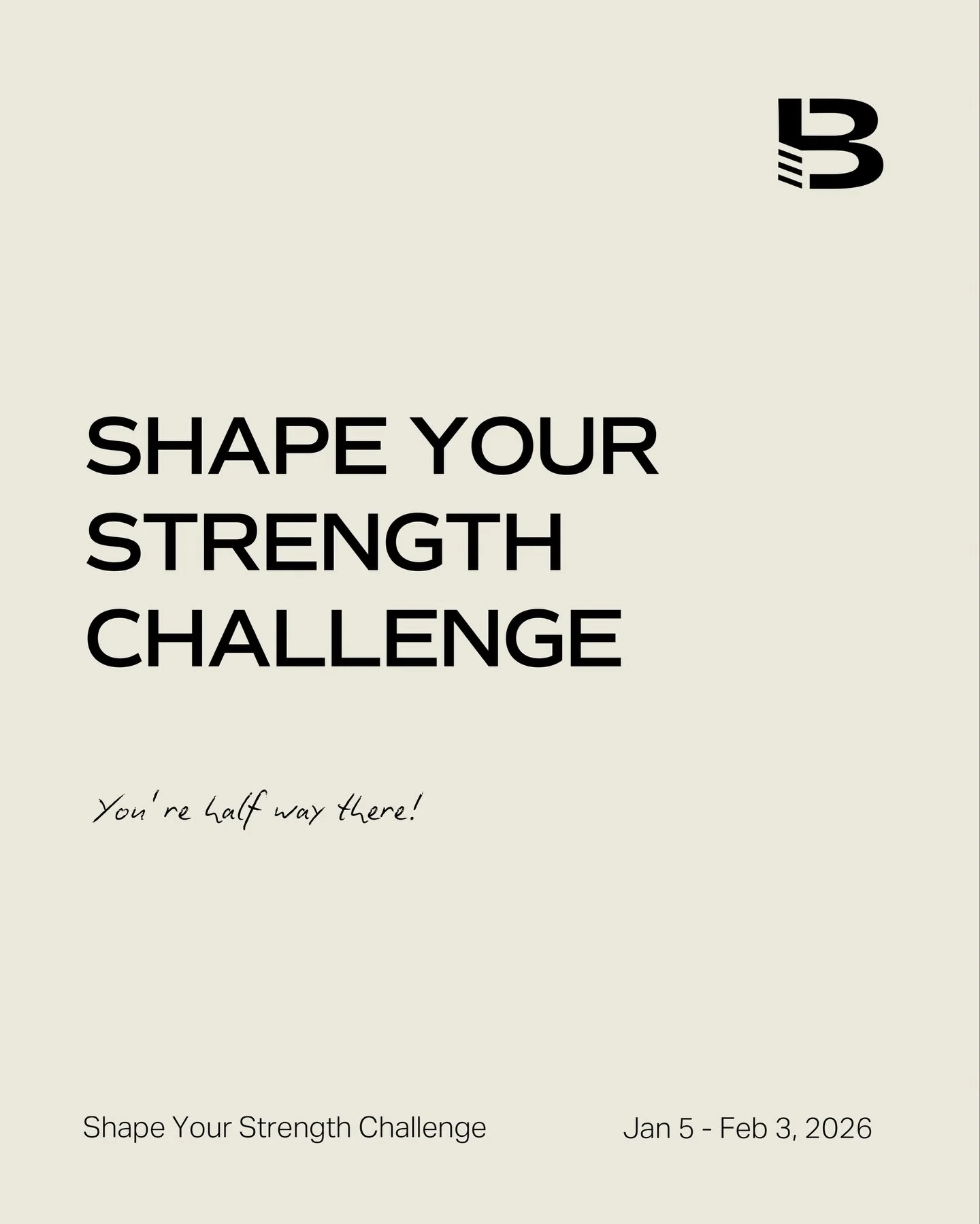 You&rsquo;re HALF WAY THERE!

The Shape Your Strength challenge is in full swing and we are officially at the halfway mark.

Check your tally &amp; book your classes... you&rsquo;ve got this!⚡️

🗓 Jan 5 - Feb 3
🏆 20 Classes in 30 Days (lagree or cl