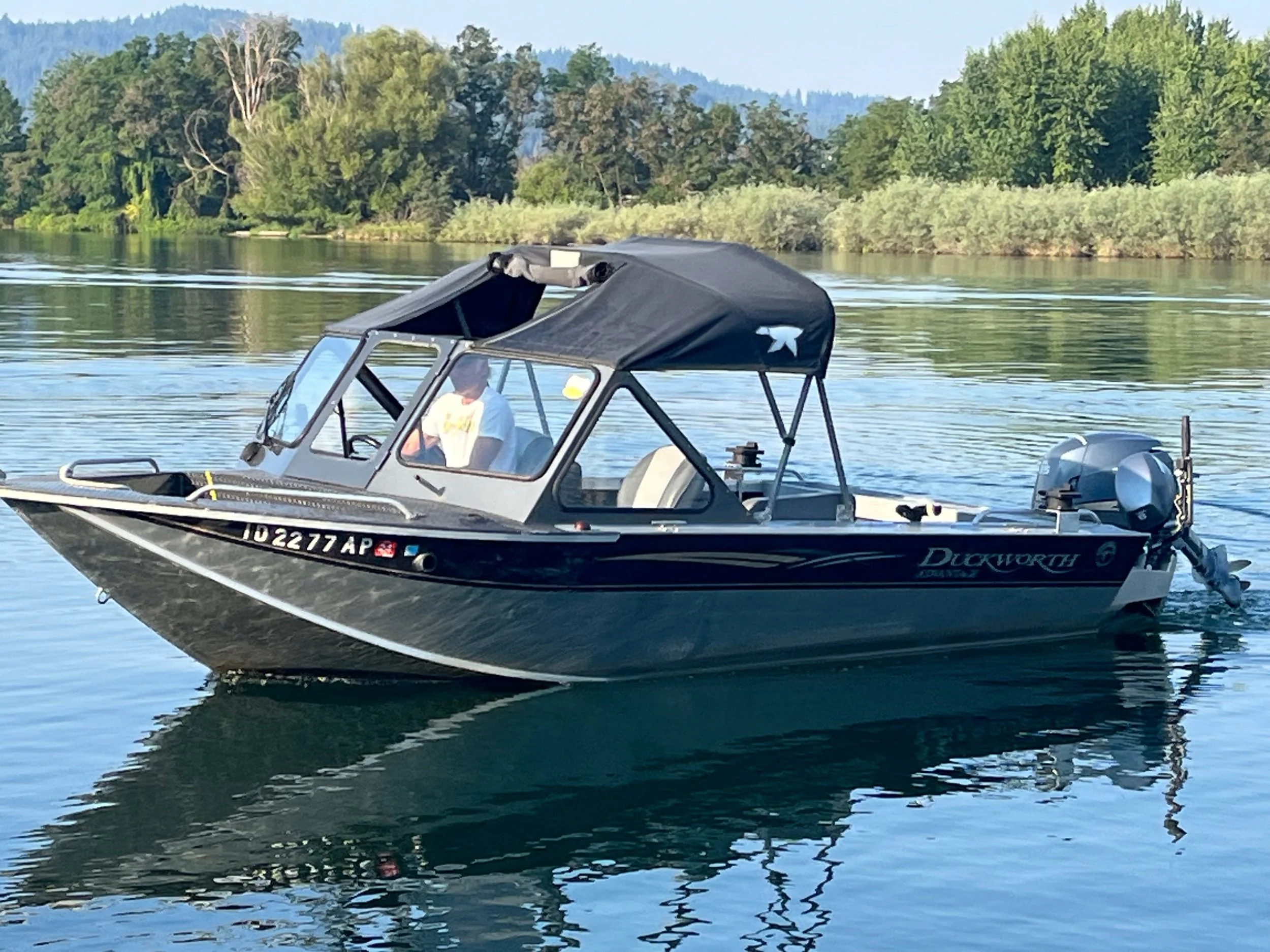 Duckworth fishing boat rental on Lake Coeur d'Alene with 115hp Yamaha — Kent's Boats