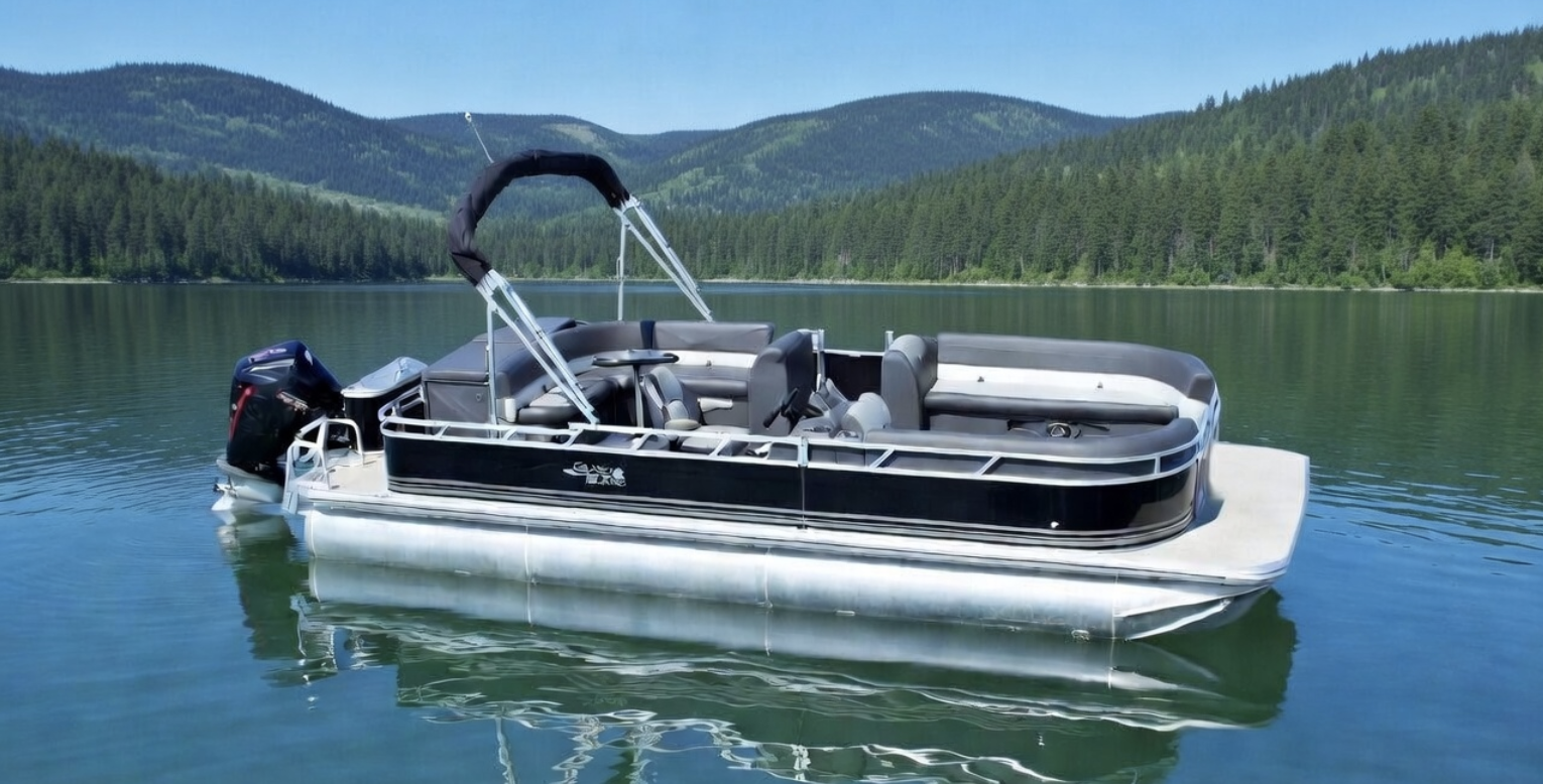 25' Pontoon Boat Rental on Lake Coeur d'Alene