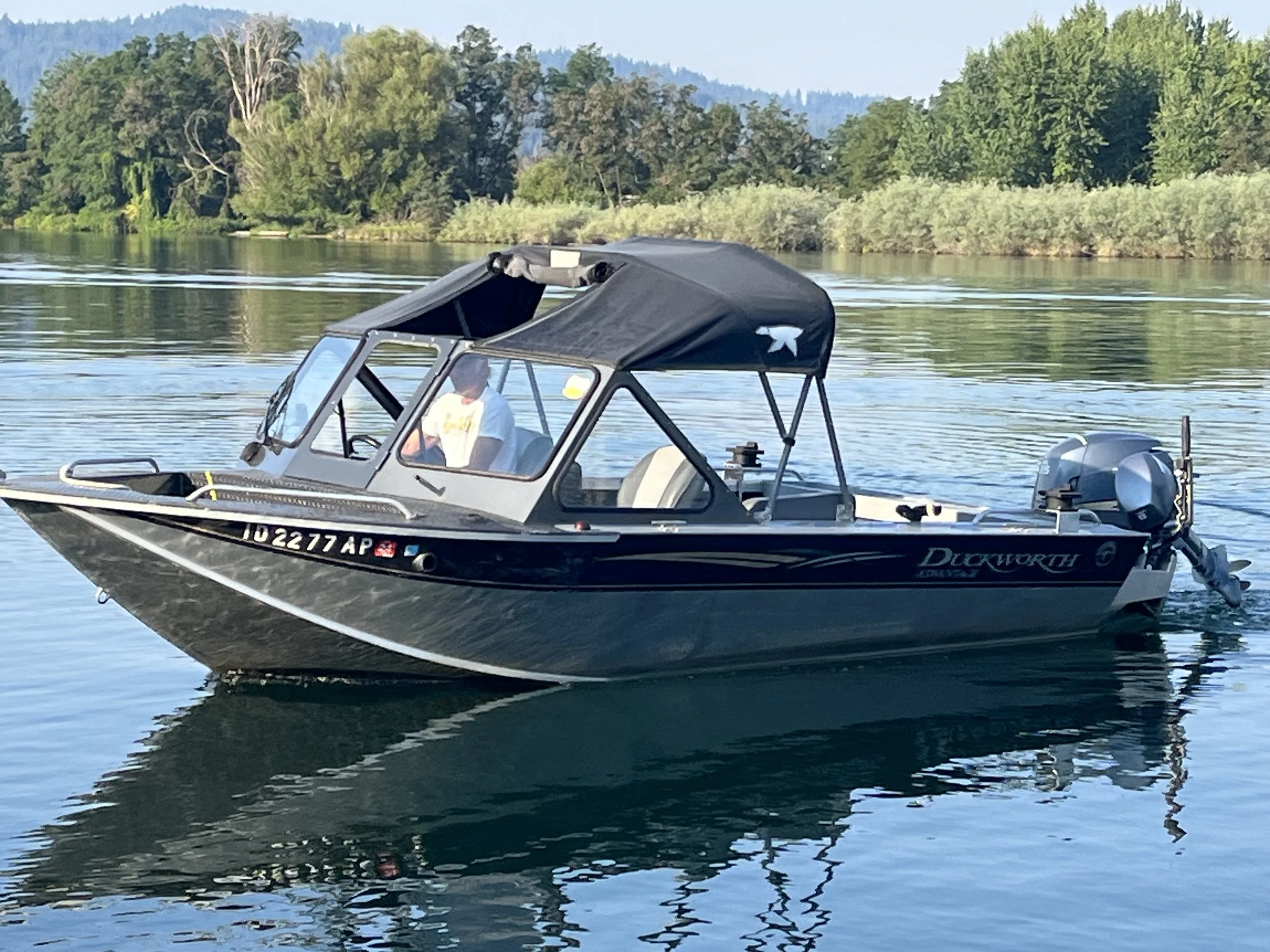 Duckworth fishing boat rental on Lake Coeur d'Alene with 115hp Yamaha — Kent's Boats