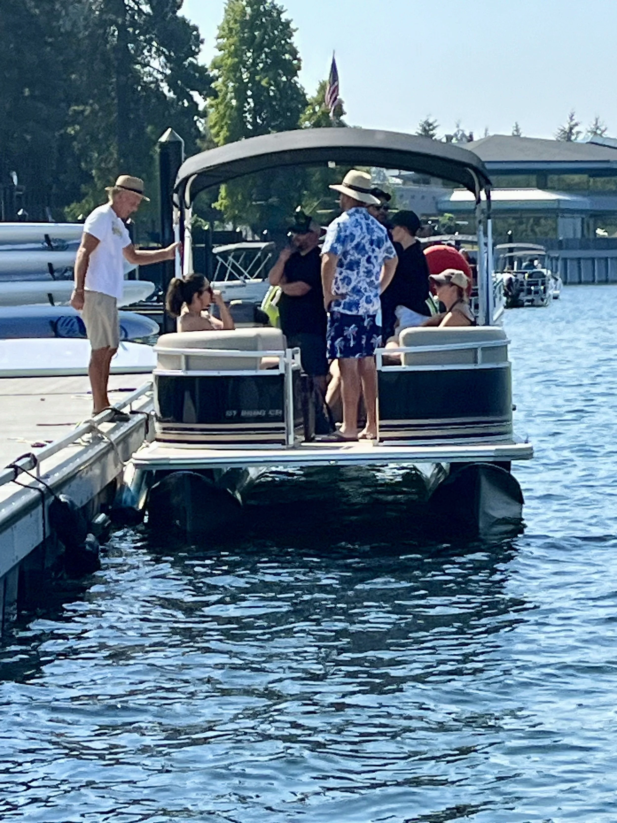 Family fun on Lake CDA in a pontoon Rental