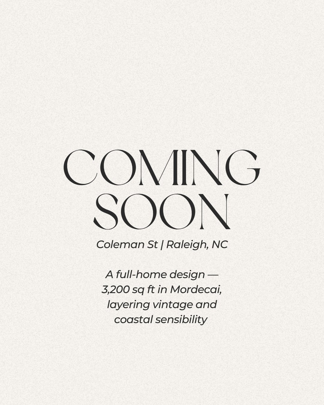 Coleman St | Raleigh, NC