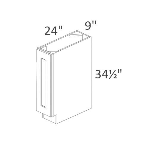Base Cabinet Full Height Door 9W x 24D x 34.5H