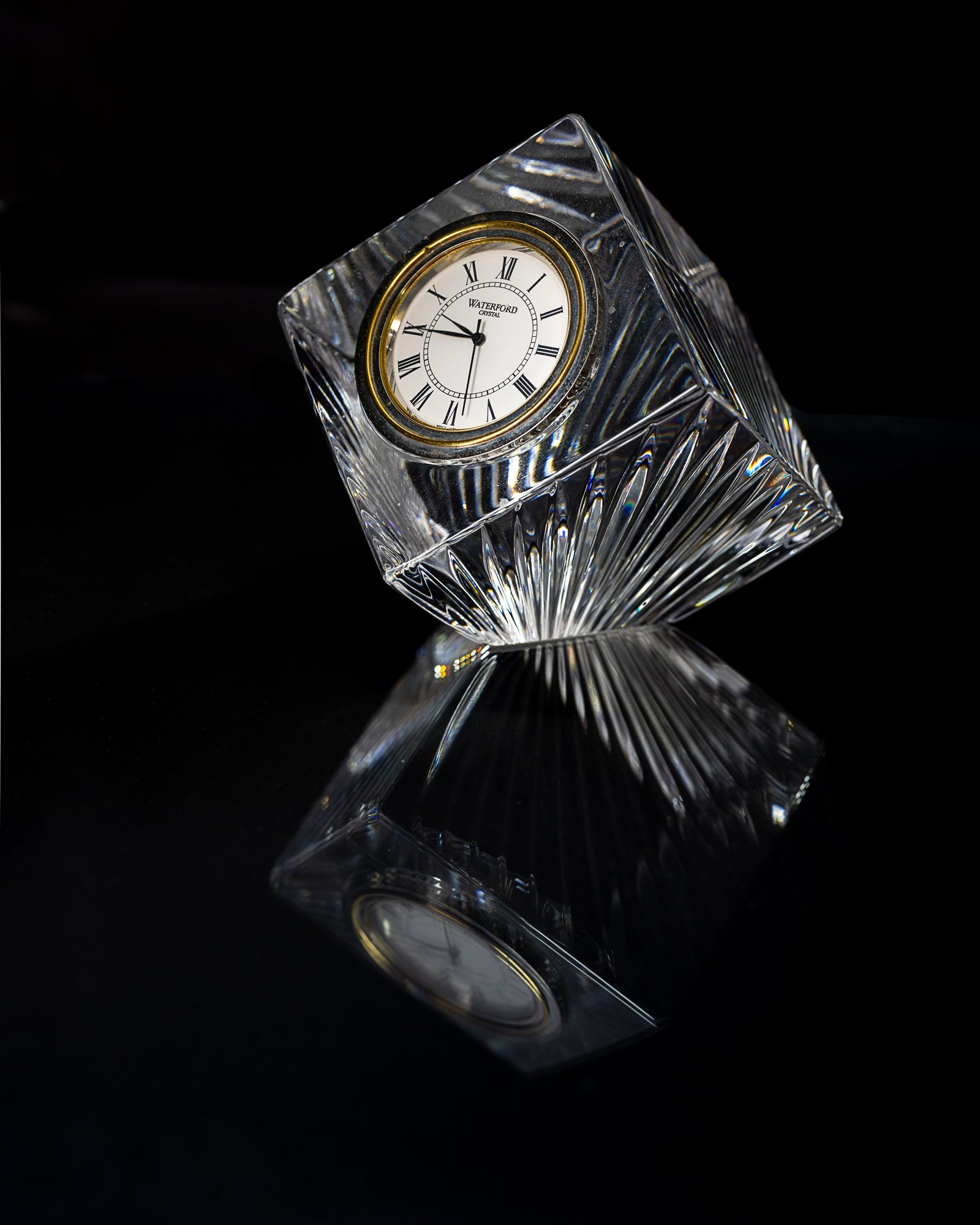 Waterford Crystal Clock with Reflection
