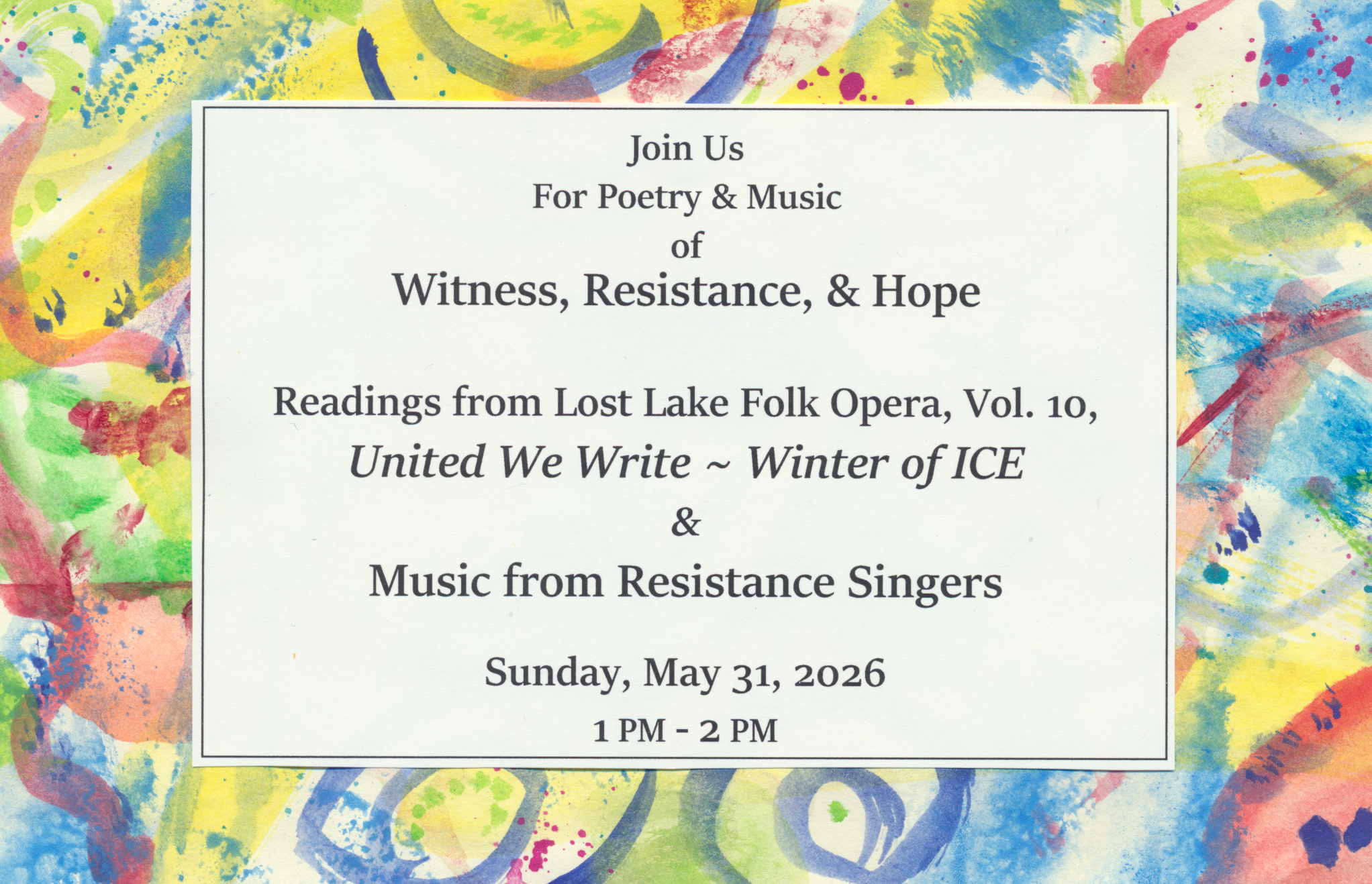 Poetry &amp; music