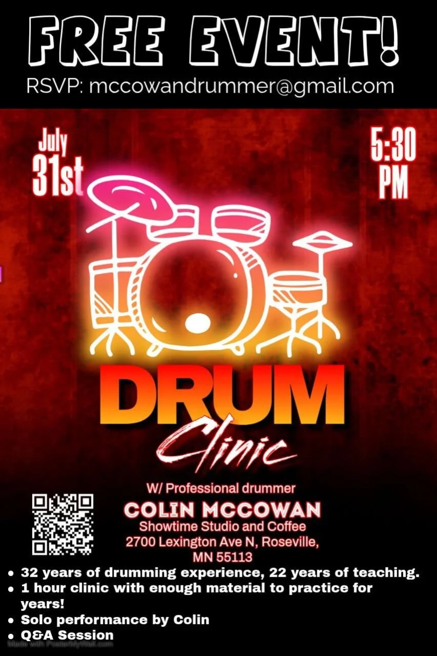 Drum Clinic- Lead by Colin McCowan- RSVP Required 