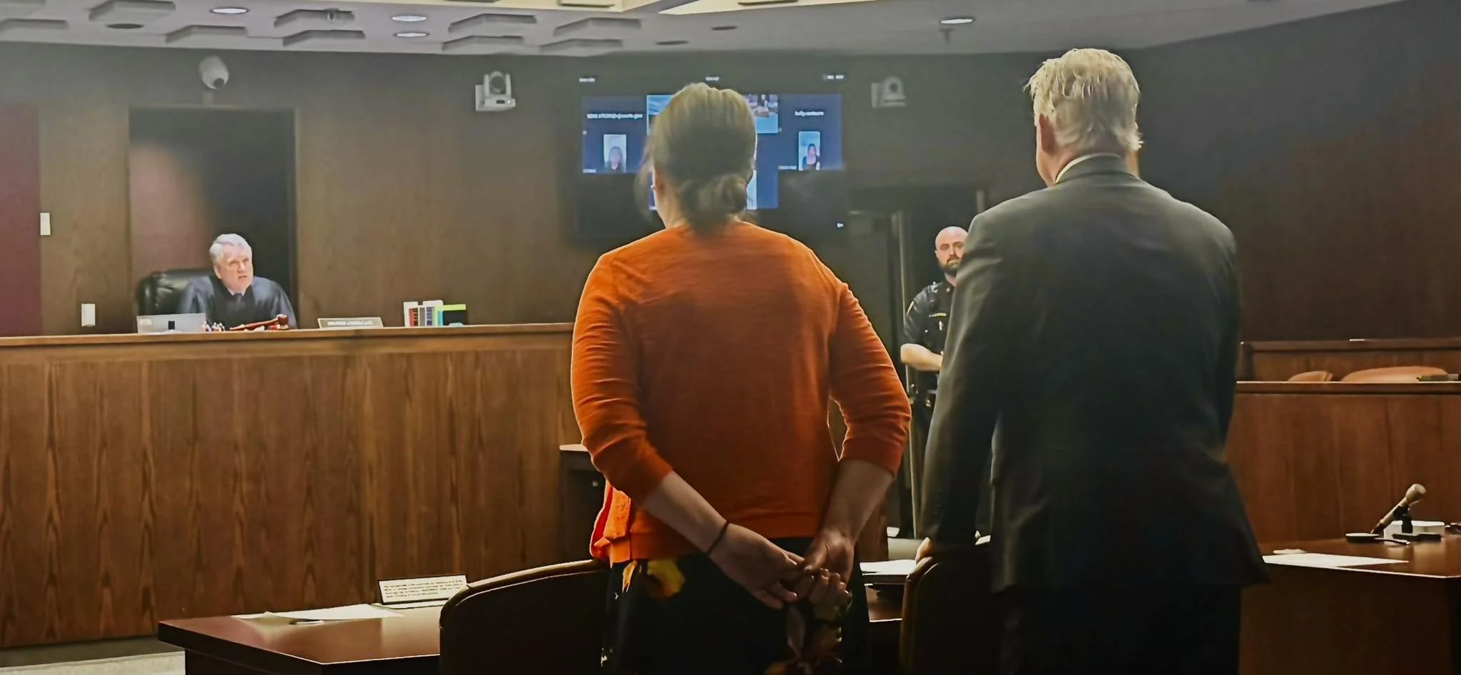 Tracy Biondi will appear in court tomorrow after pleading not guilty in April to charges of stalking, cyberstalking and harassing a former field hockey athlete  