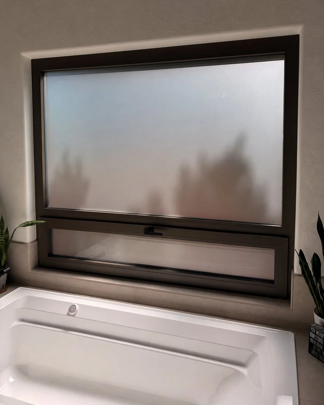  Bathroom window install by luft windows with our linear series