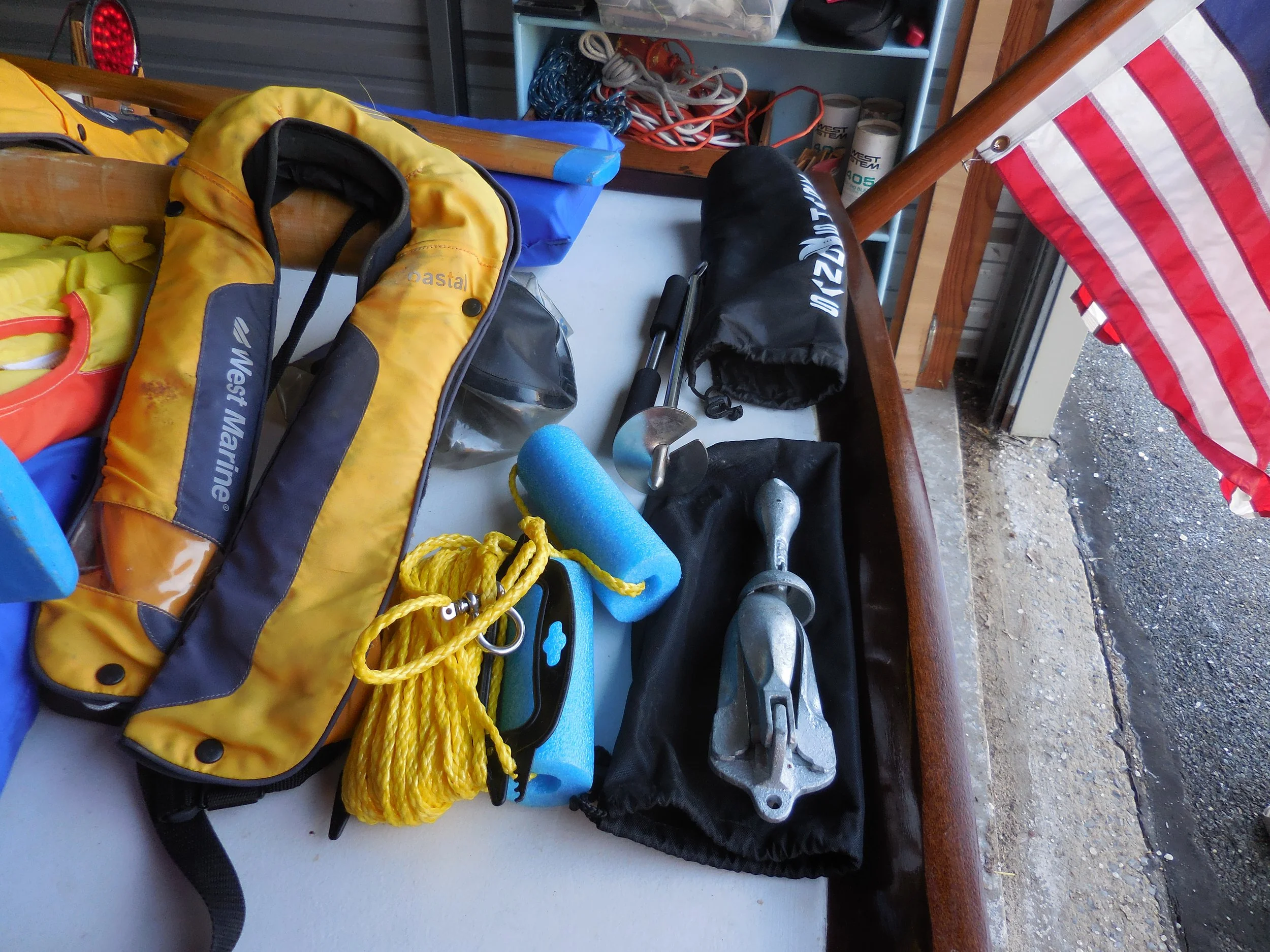 Ground tackle and life jackets