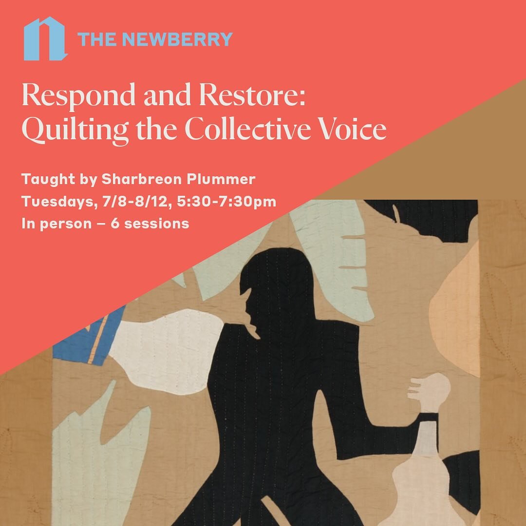 Chicago!!! Let&rsquo;s translate our words into new work at @newberrylibrary next month for &ldquo;Respond and Restore: Quilting the Collective Voice.&rdquo; We&rsquo;re leaving egos and perfectionism at the door and bringing curiosity, play and coll