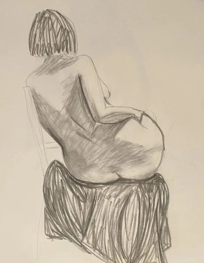 Charcoal figure sketch