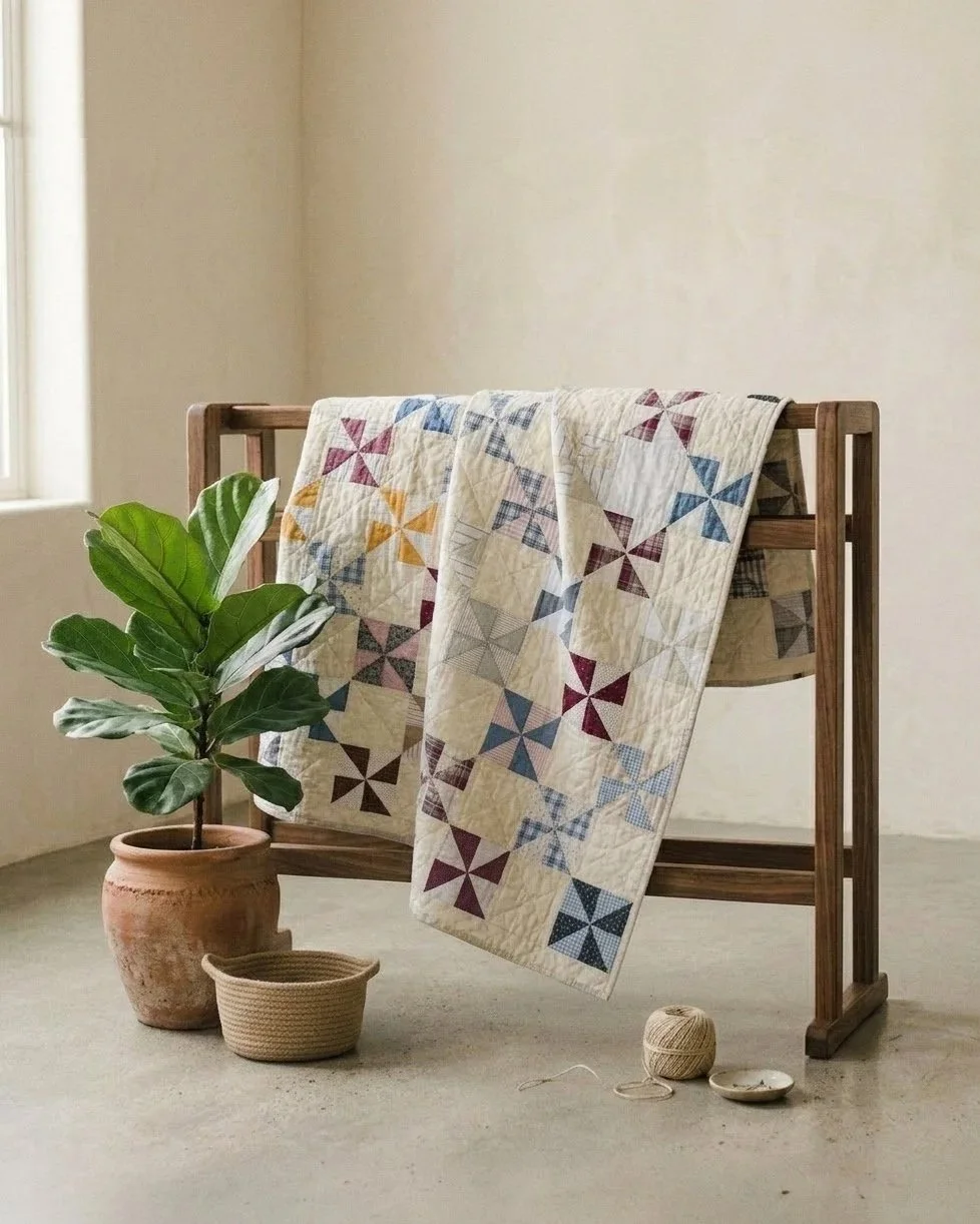 Points Collection, No. 1 - Gemstone Pinwheel Points Quilt