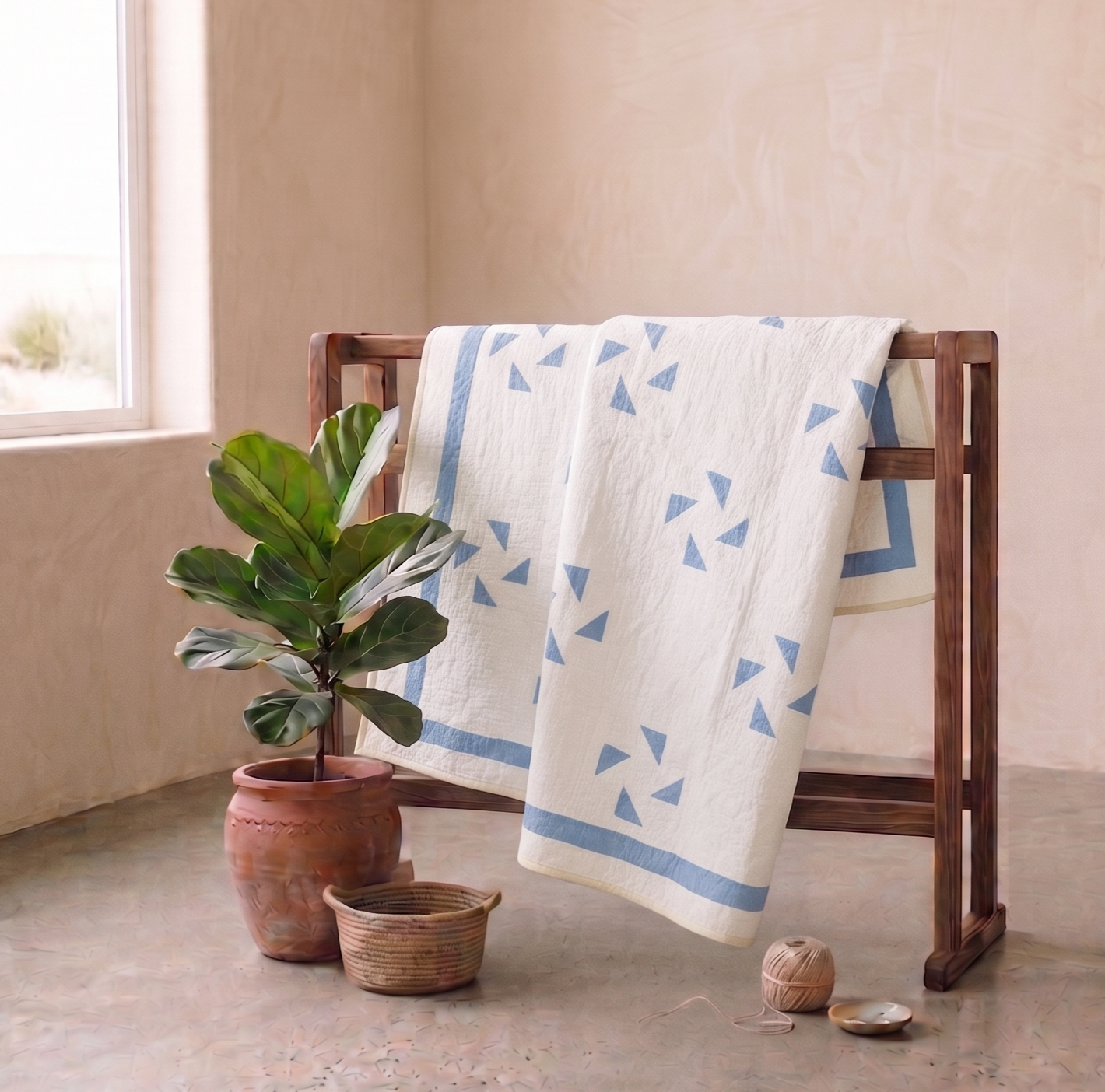 Points Collection No. 5 - Periwinkle Points Quilt 1920's