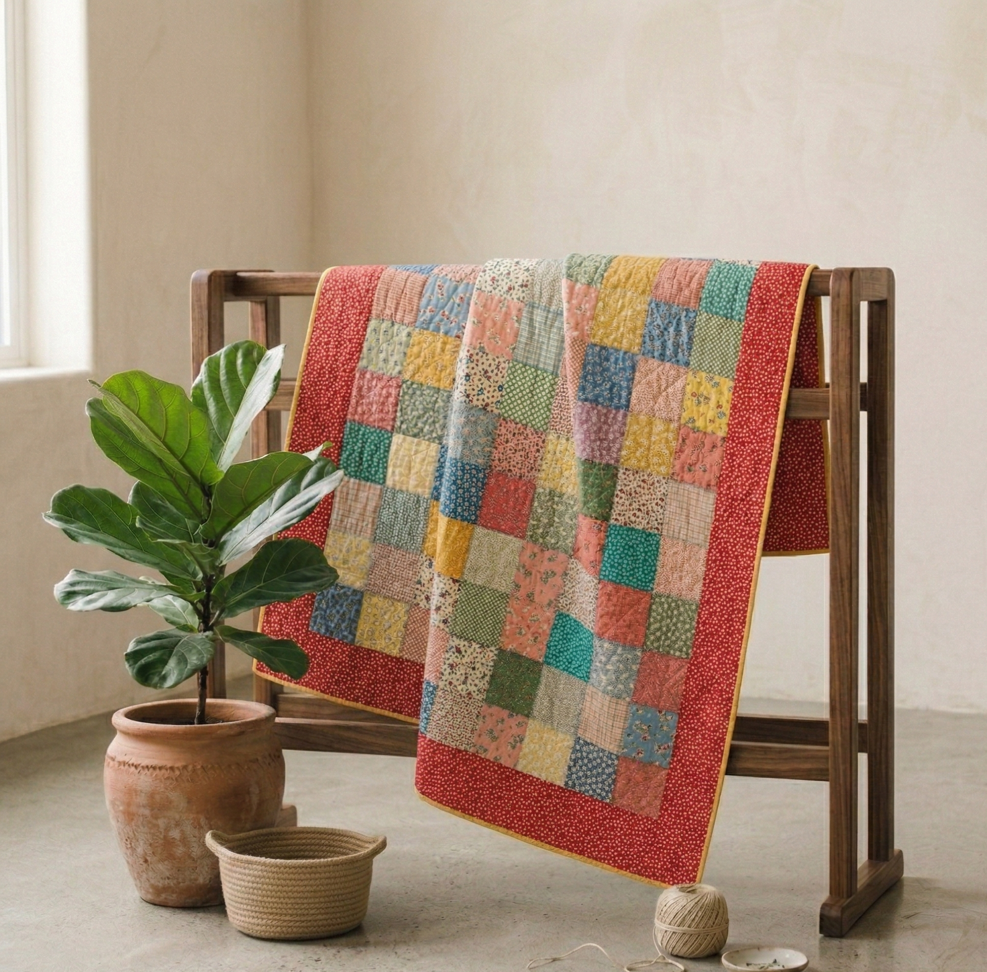 Blocks Collection No. 3 - Feed Sack Pattern Block Style Quilt