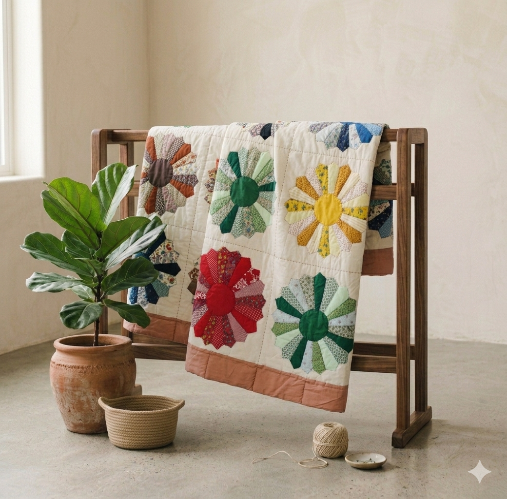 Plates Collection No. 6 - Primary Color Dresden Plate Quilt