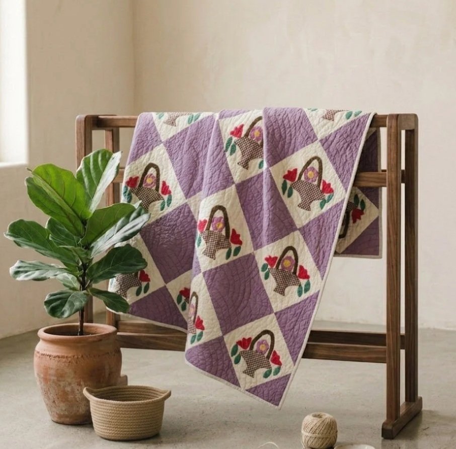 Florals Collection No. 1 - Purple Flower Basket