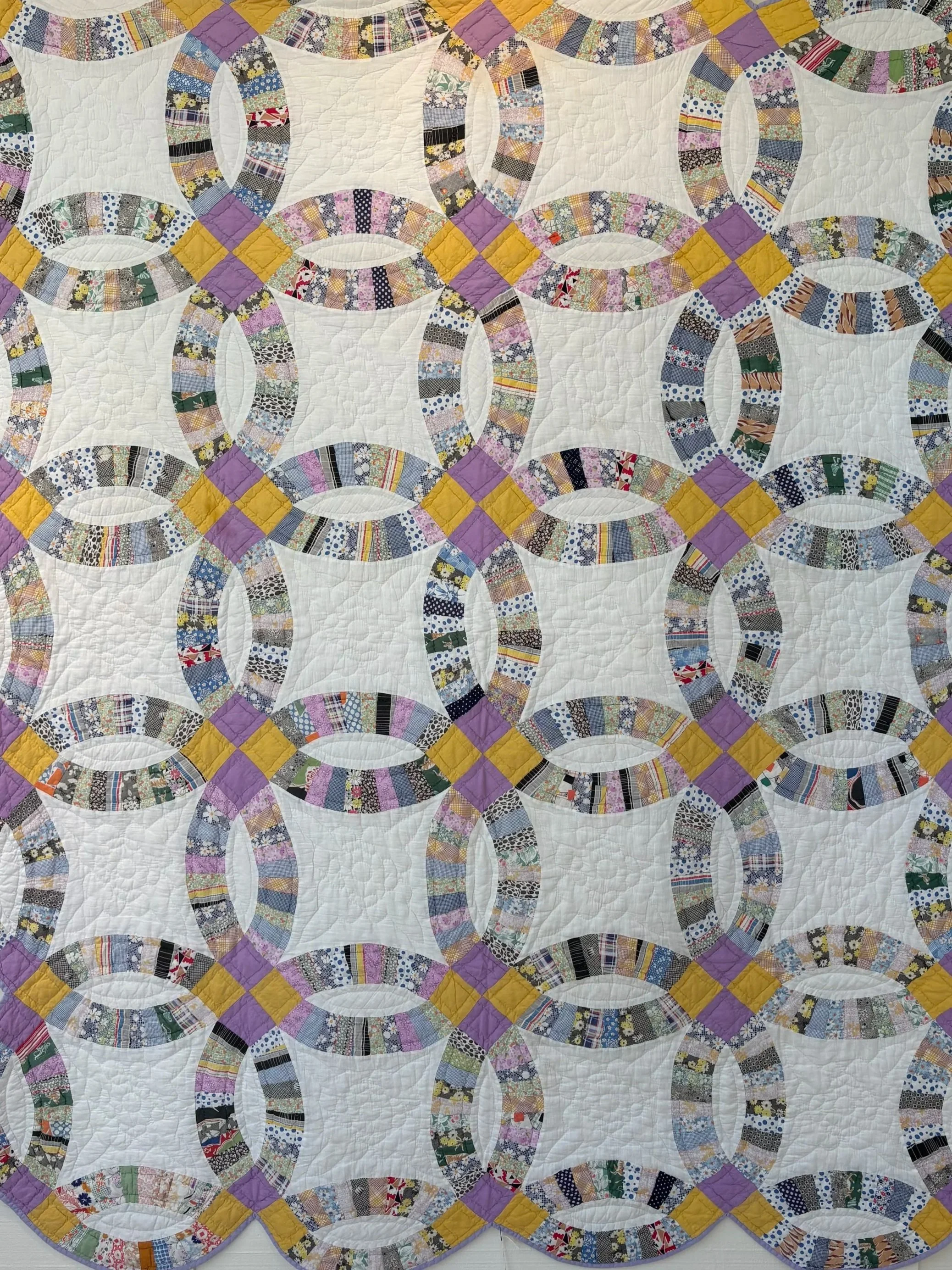 Rings Collection No. 1 - Purple and Yellow Double Wedding Ring